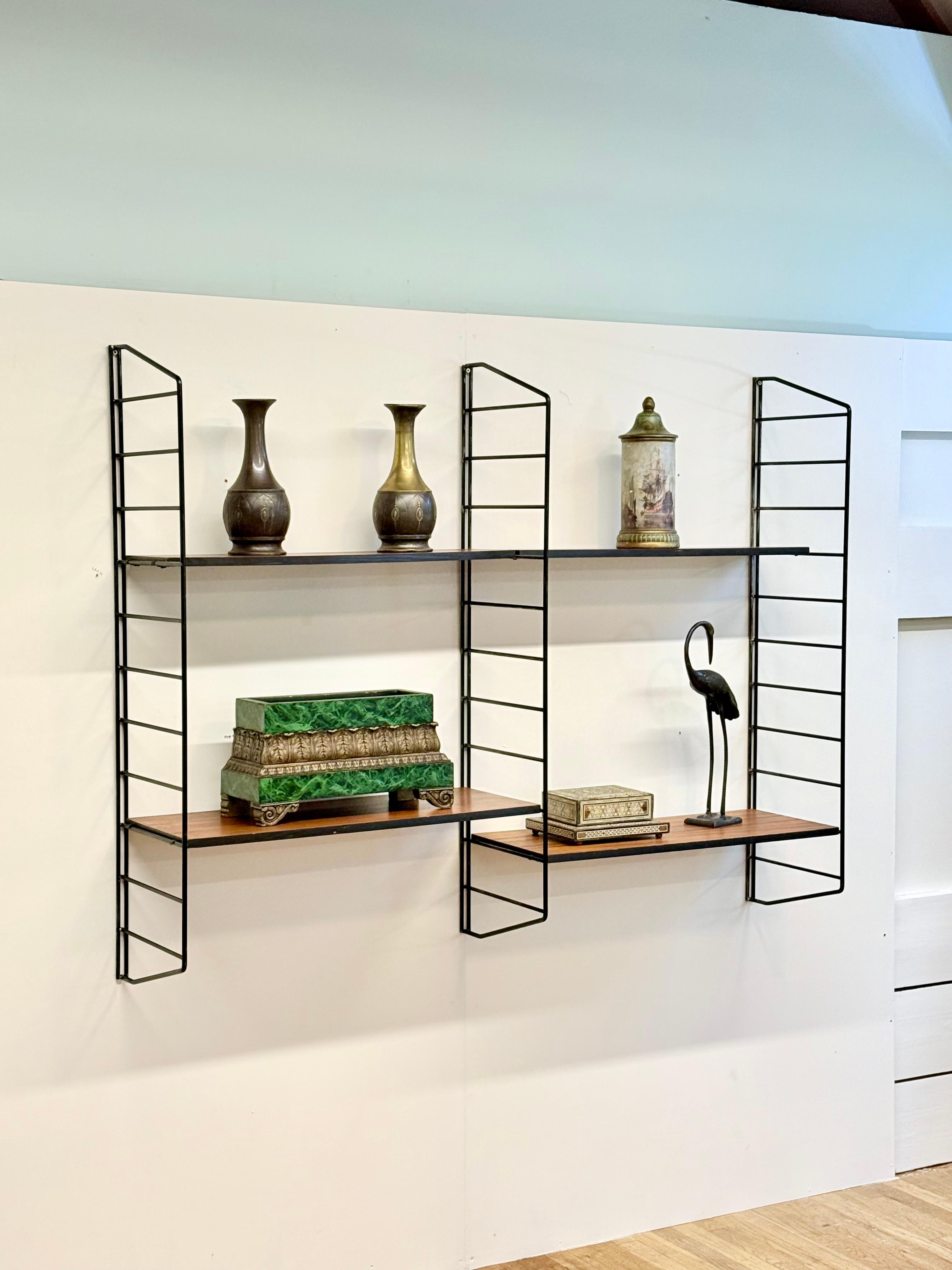Rare 1960s Floating Modular Shelving System Wall Unit By Brianco For Sale 7