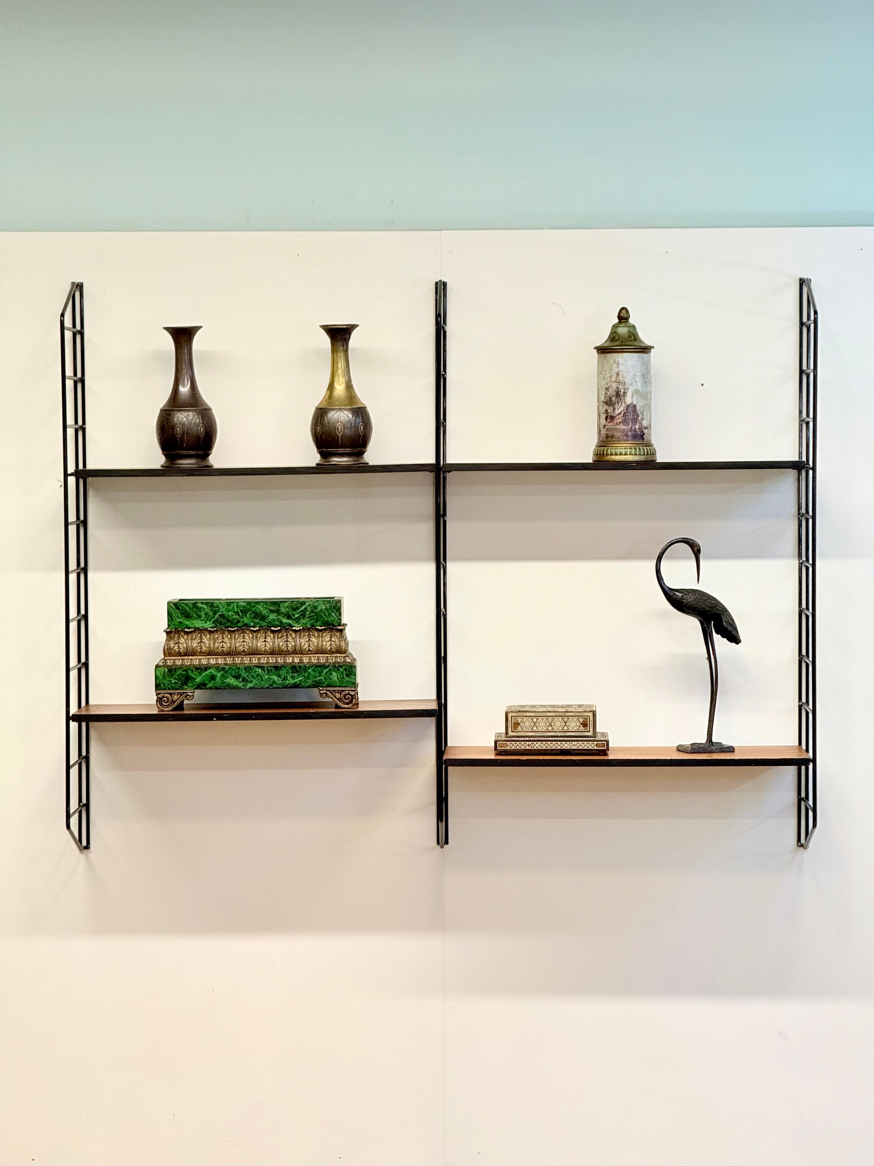 Rare 1960s Floating Modular Shelving System Wall Unit By Brianco For Sale 8