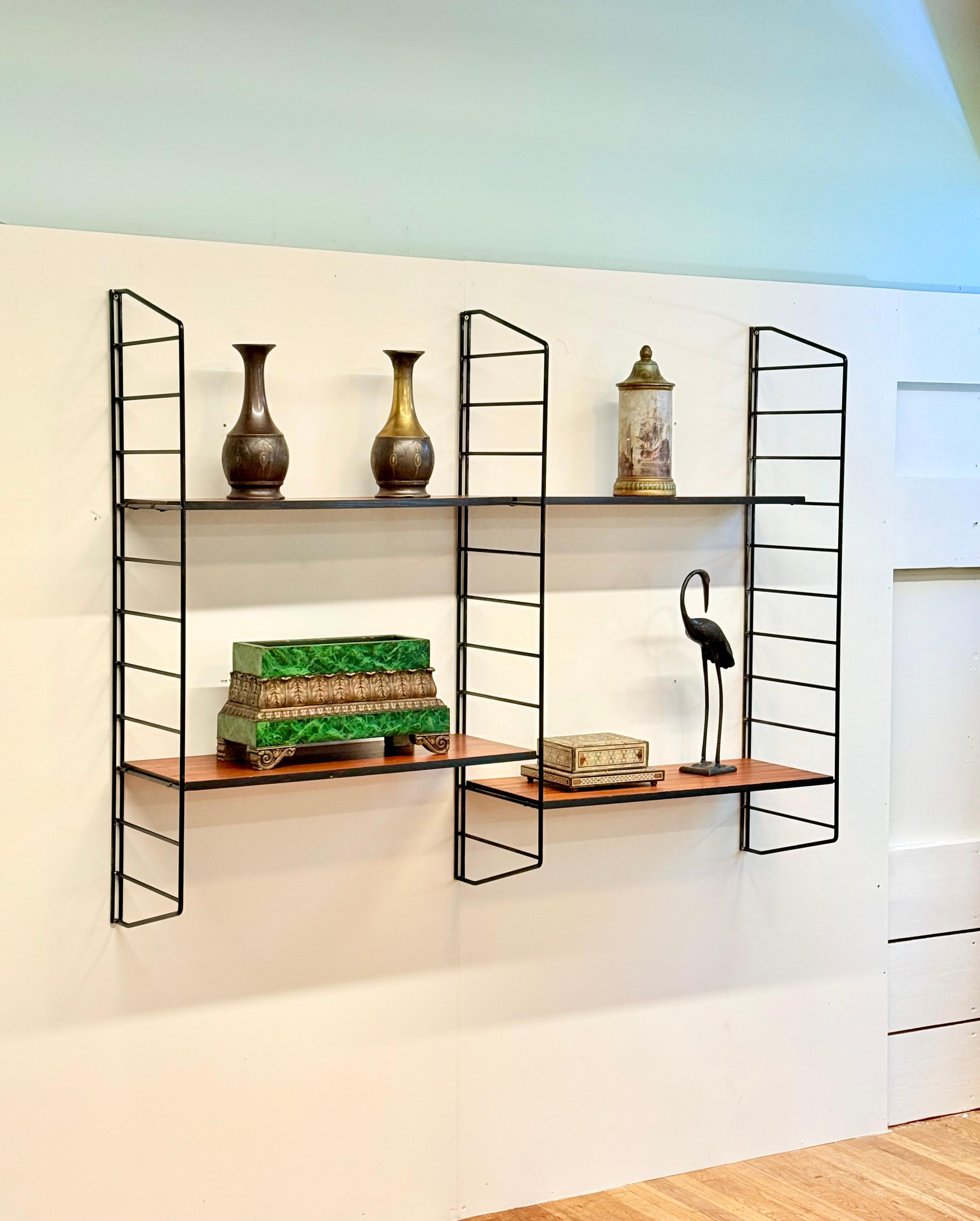 Rare 1960s Floating Modular Shelving System Wall Unit By Brianco For Sale 9