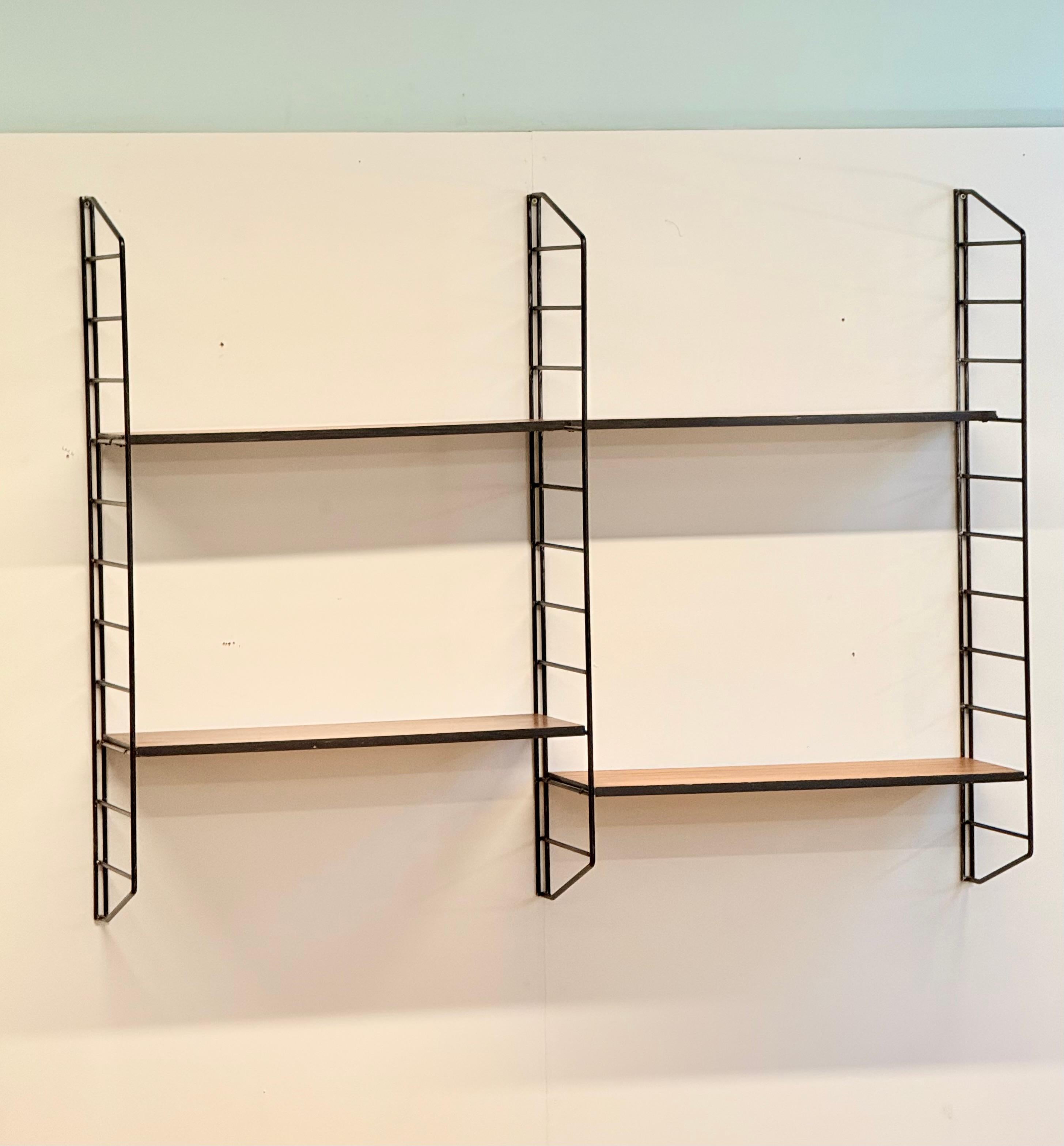 Rare 1960s Floating Modular Shelving System Wall Unit By Brianco For Sale 10