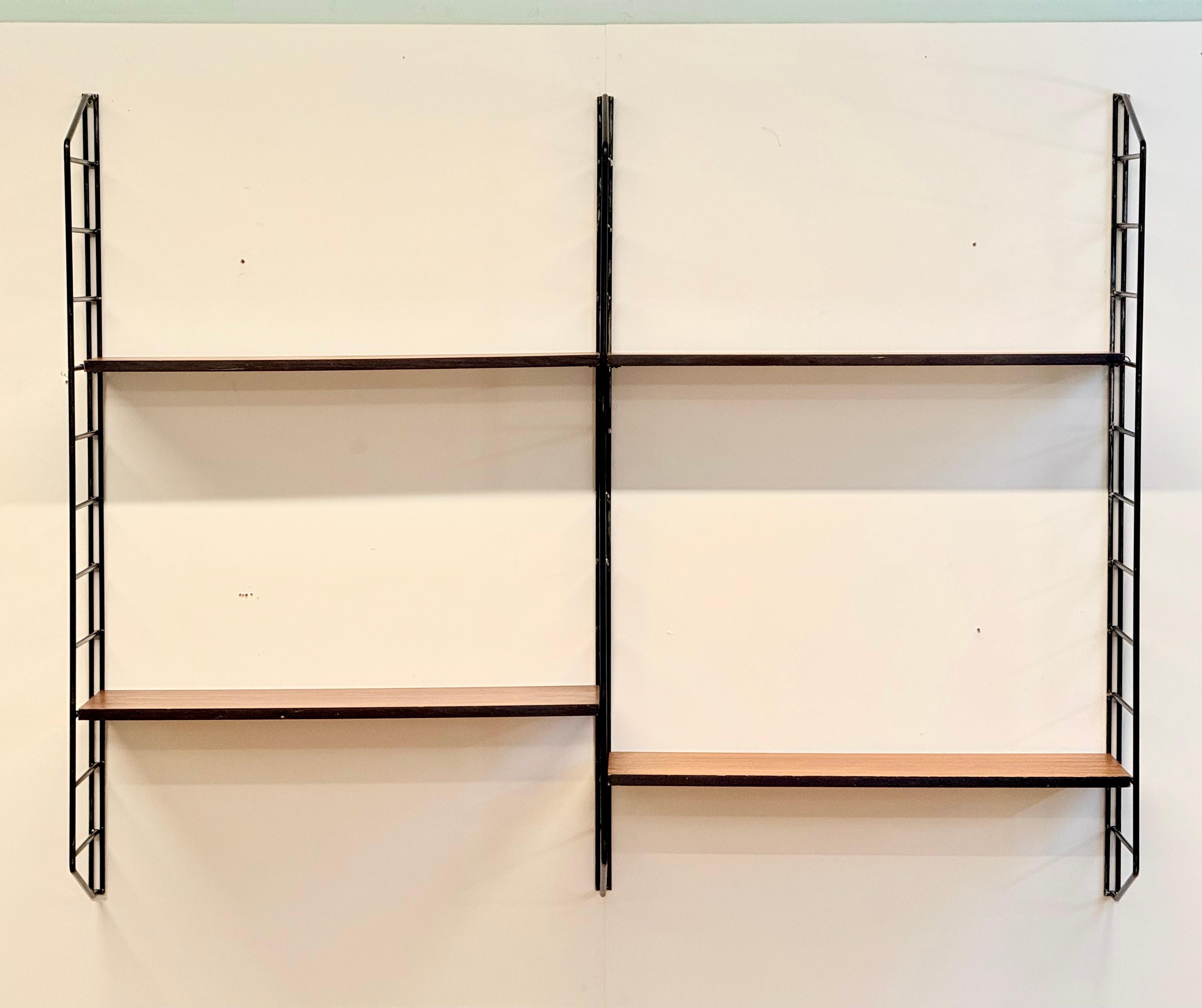 Rare 1960s Floating Modular Shelving System Wall Unit By Brianco For Sale 11