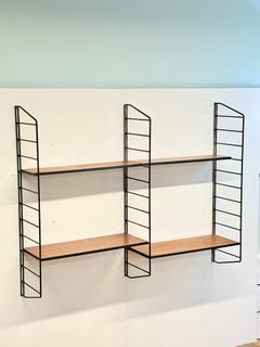 Rare 1960s Floating Modular Shelving System Wall Unit By Brianco