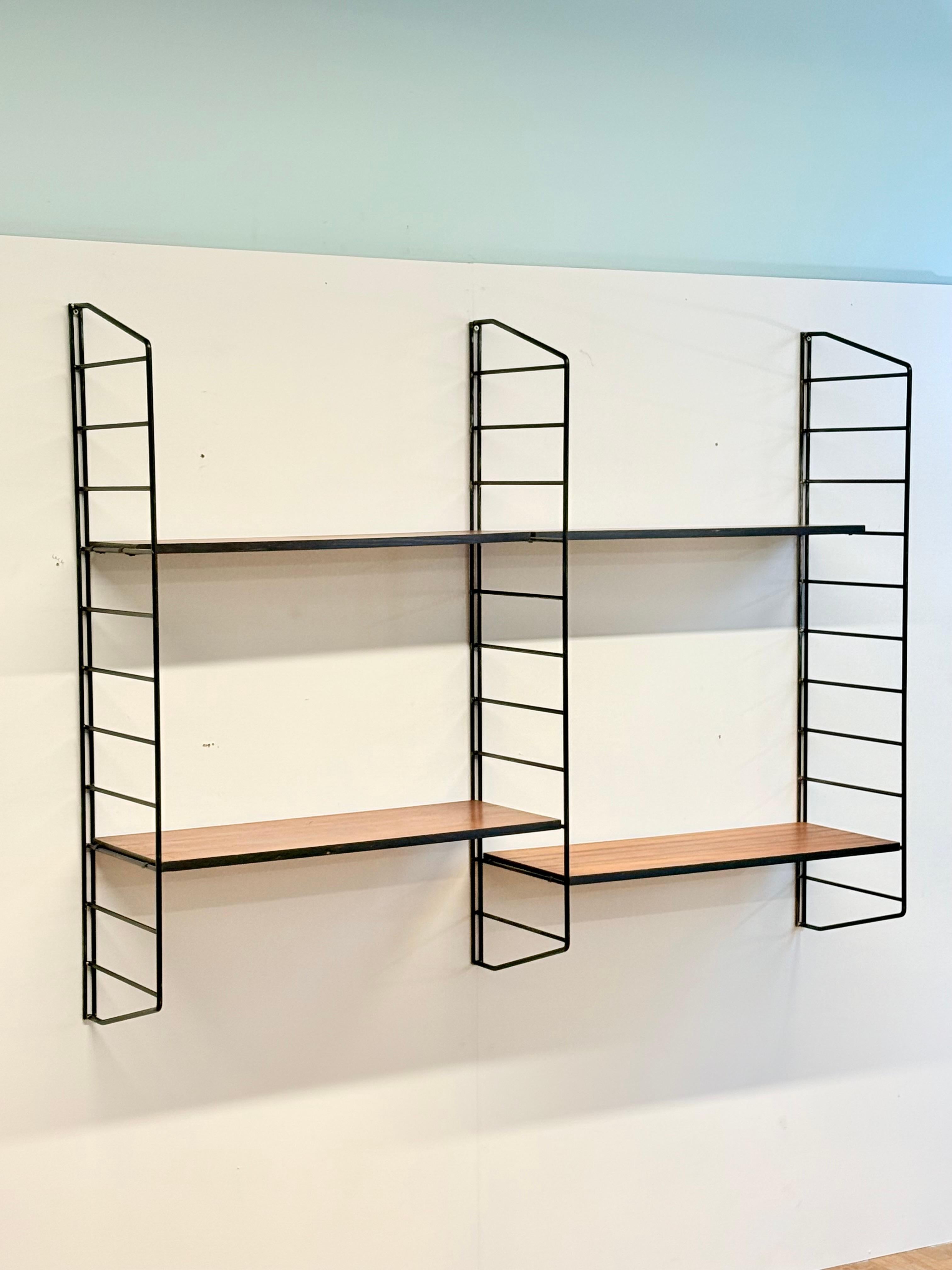 Rare 1960s Floating Modular Shelving System Wall Unit By Brianco For Sale 12
