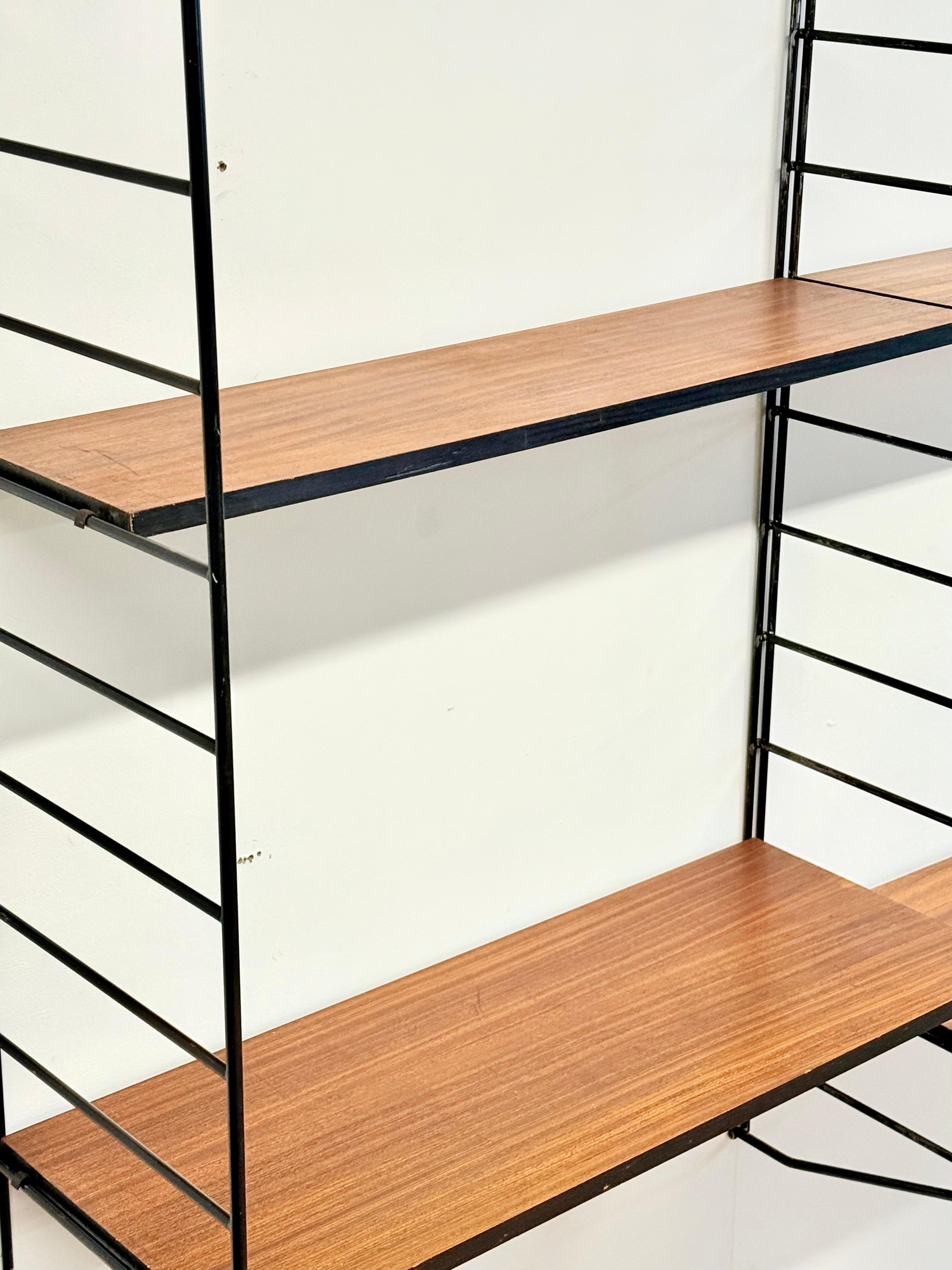 Painted Rare 1960s Floating Modular Shelving System Wall Unit By Brianco For Sale