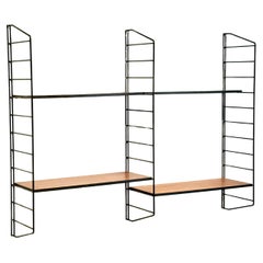 Rare 1960s Floating Modular Shelving System Wall Unit By Brianco
