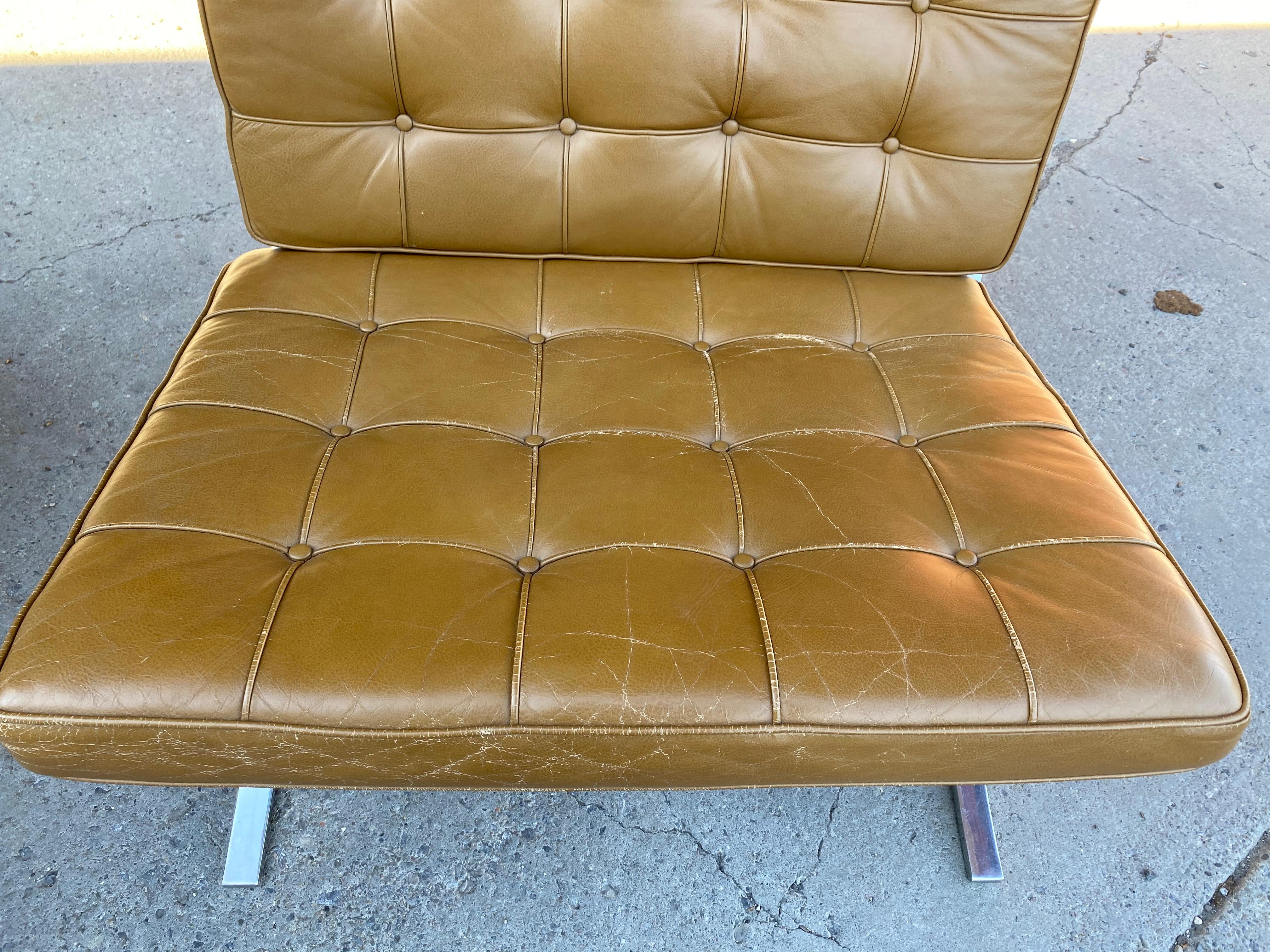 Mid-20th Century Rare 1960s Gerald R.Griffith Barcelona Chairs, Mies van der Rohe For Sale