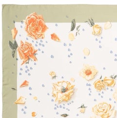 Rare 1960s Hermes La Rosee by A Gavarni Silk Scarf