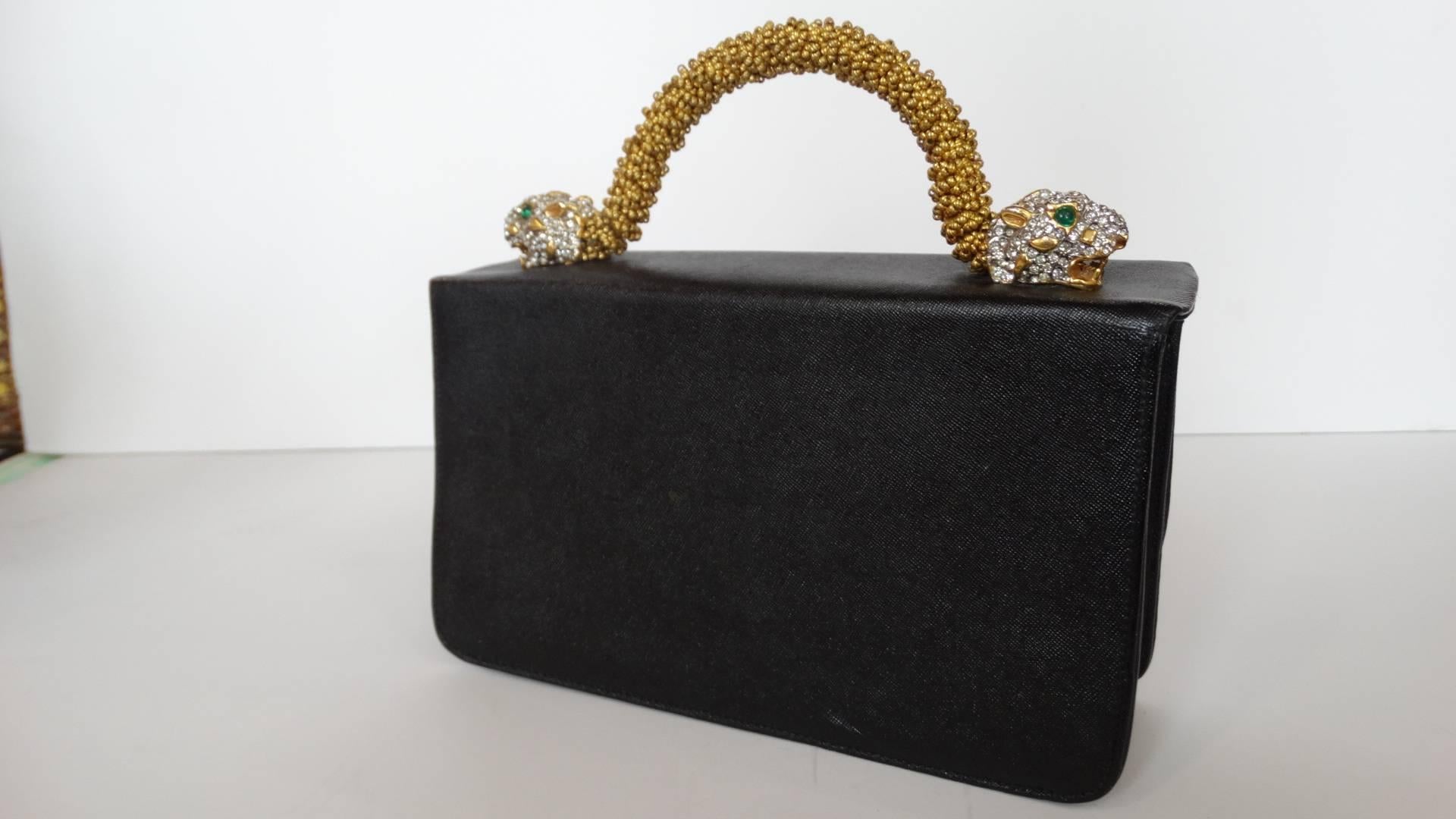 Rare 1960s Kenneth Lane for Rosenfeld Evening Purse with Panther Handle 8