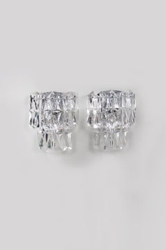 Rare 1960s Kinkeldey German Crystal Wall Sconce 1960