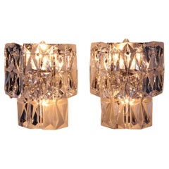Rare 1960s Kinkeldey German Crystal Wall Sconce 1960