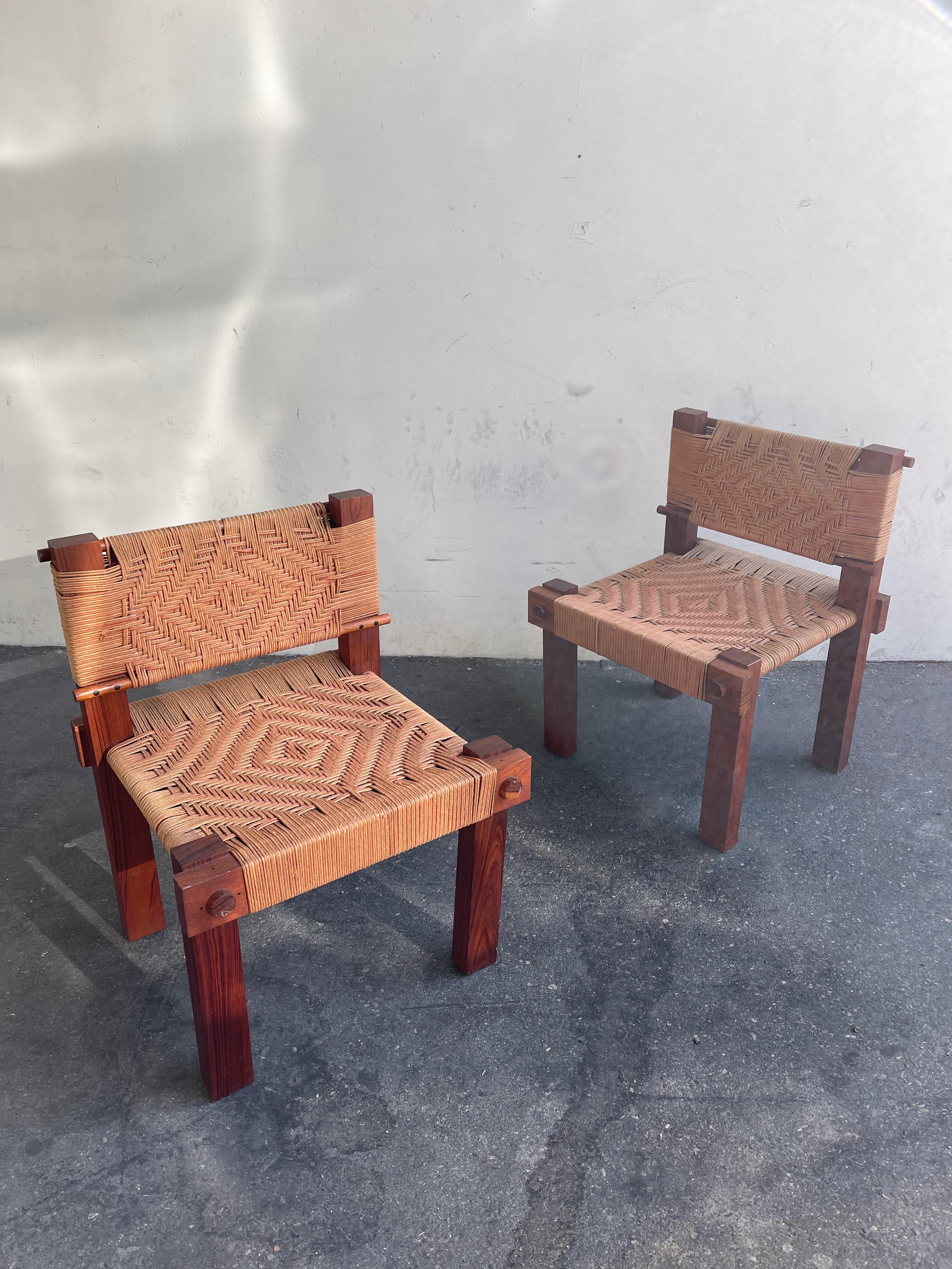 Indian Rare 1960s Lounge Chairs by Mini Boga for Taaru, India, 1960s For Sale