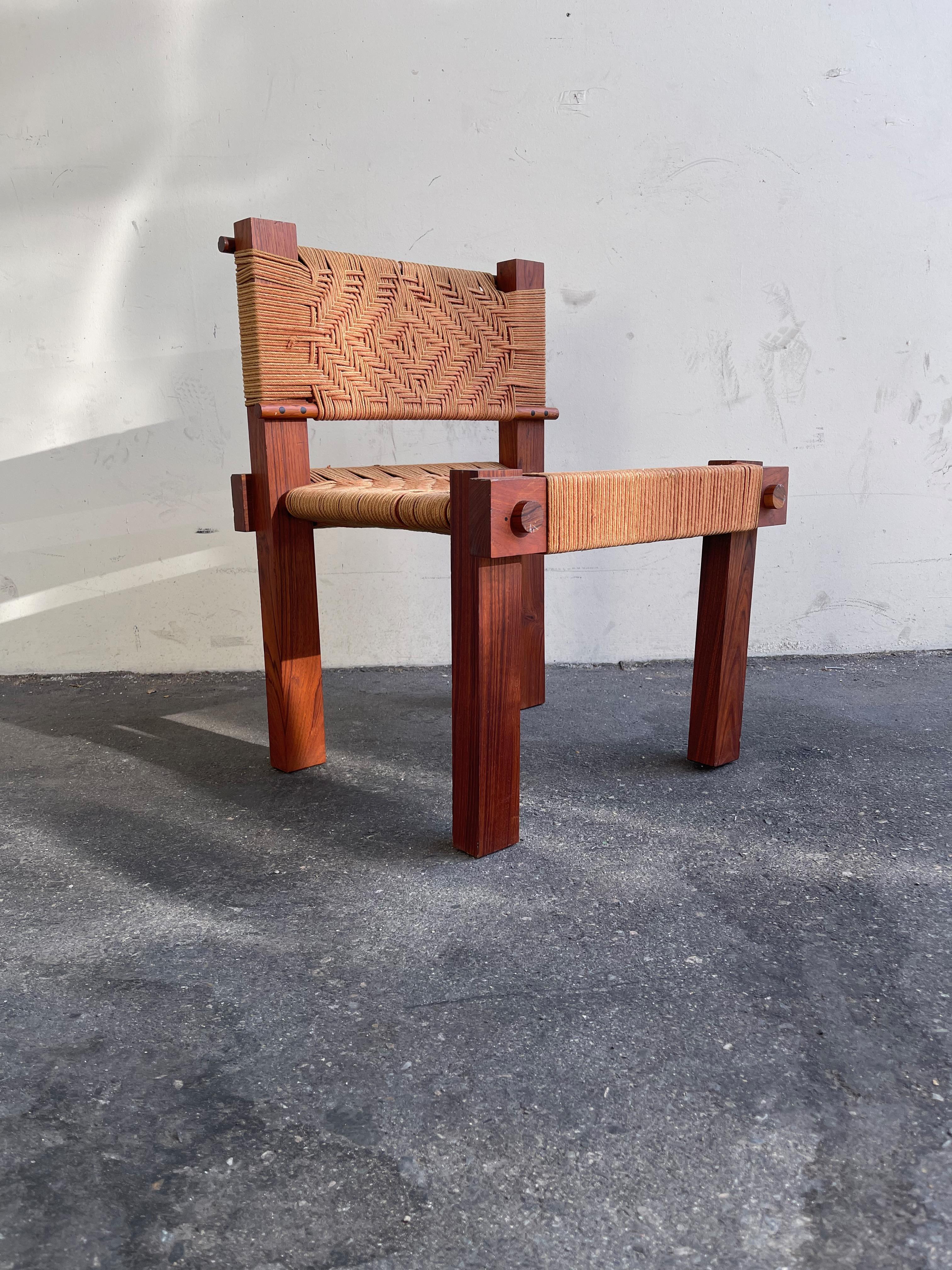 Rare 1960s Lounge Chairs by Mini Boga for Taaru, India, 1960s In Fair Condition For Sale In Vancouver, BC