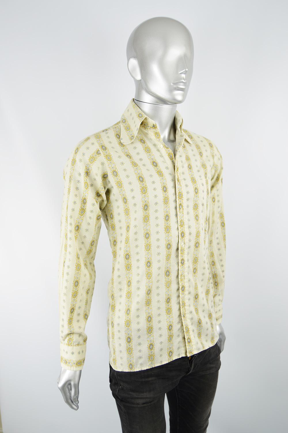 vintage button up shirts mens