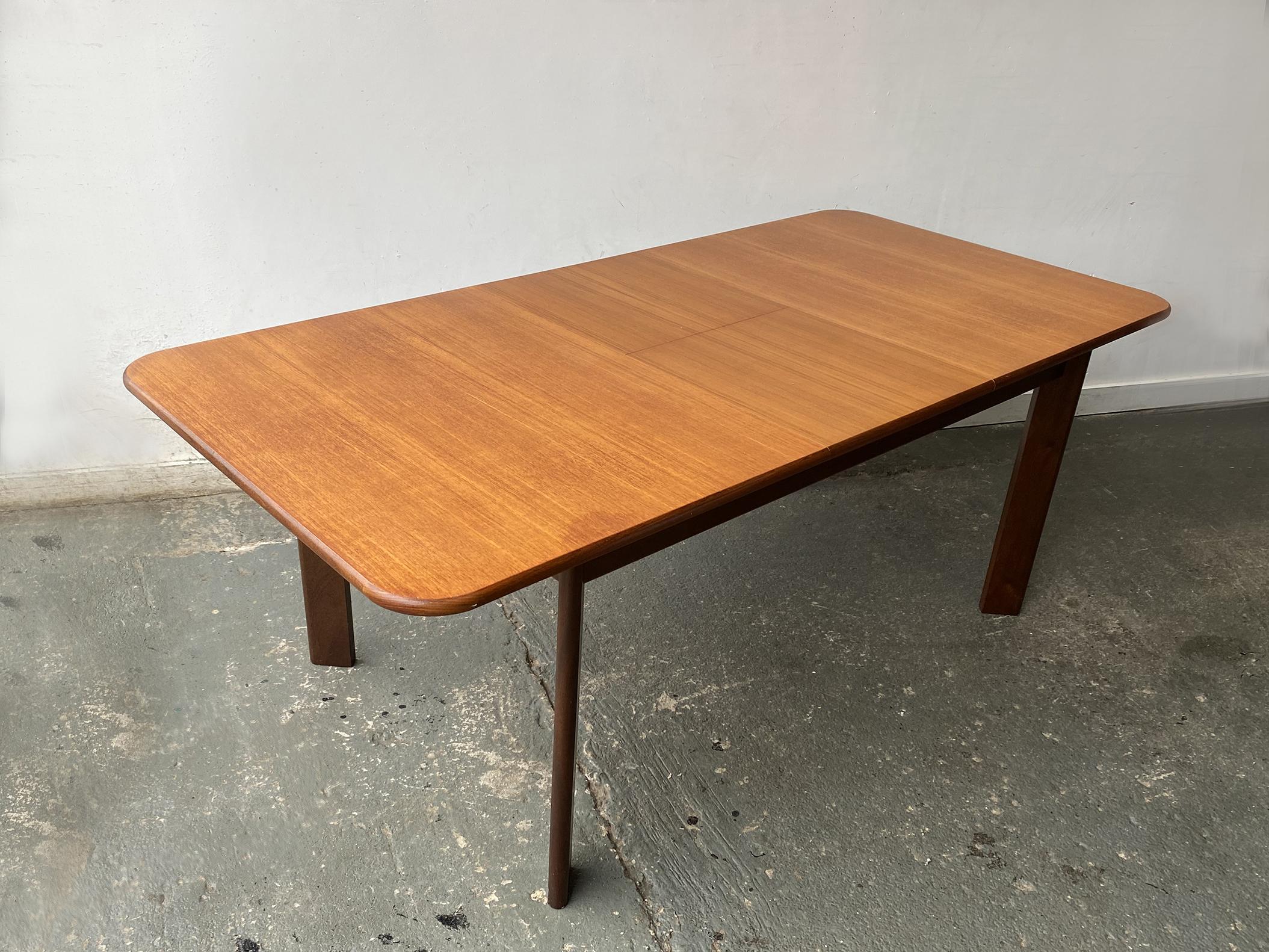 20th Century Rare 1960’s mid century G Plan dining table with angled legs For Sale