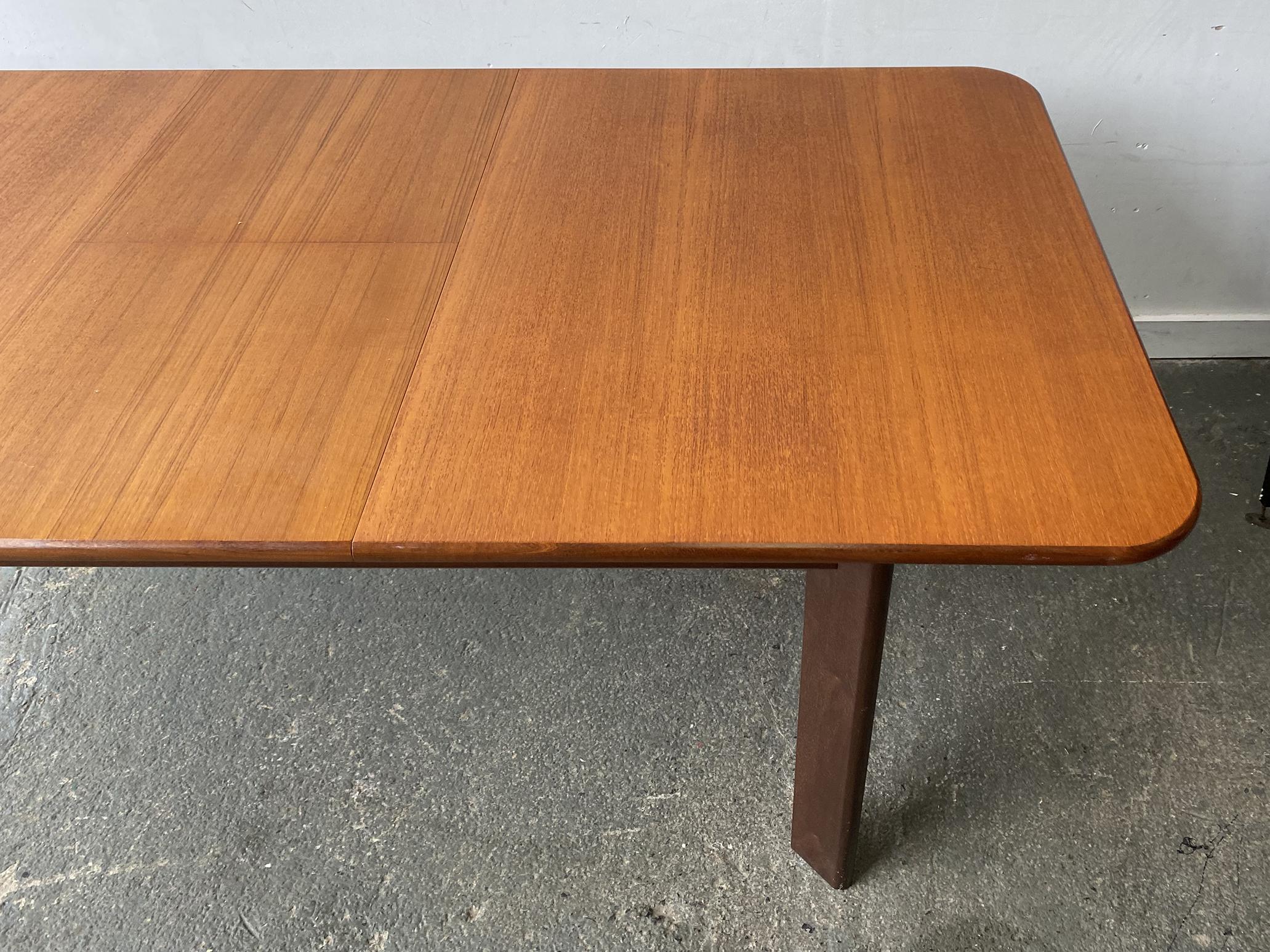 Teak Rare 1960’s mid century G Plan dining table with angled legs For Sale