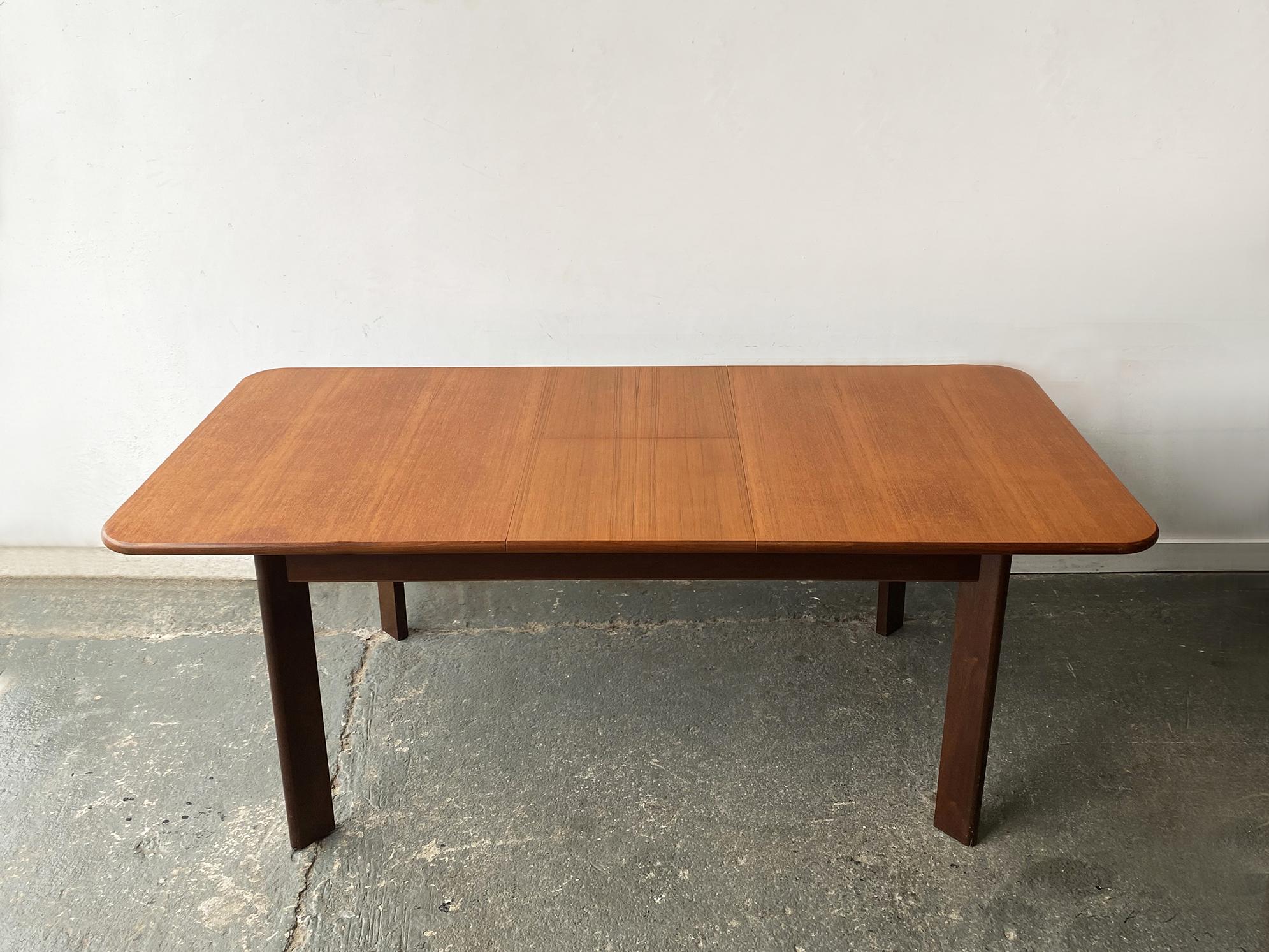 British Rare 1960’s Mid-Century Modern G Plan dining table with angled legs