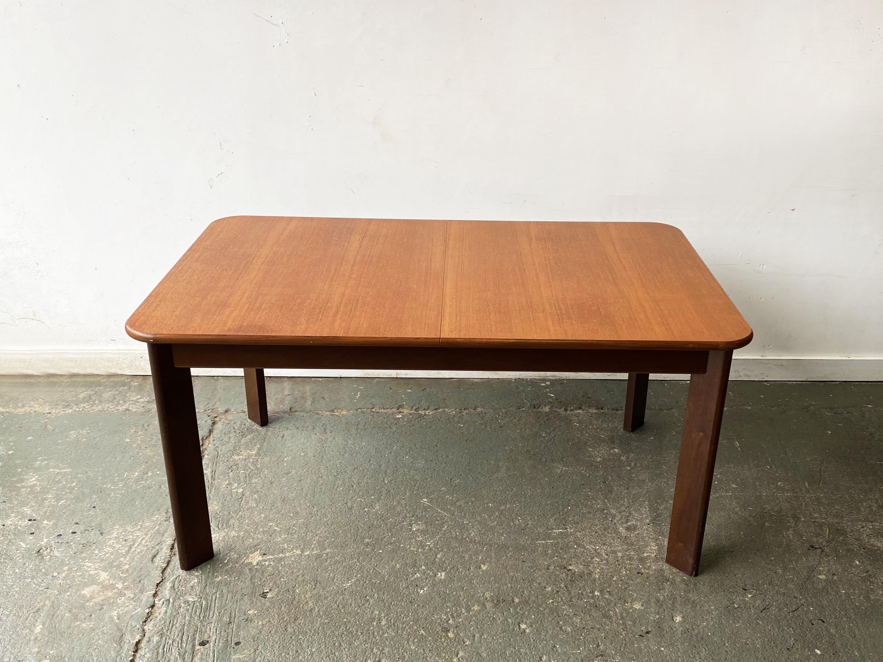 Teak Rare 1960’s Mid-Century Modern G Plan dining table with angled legs