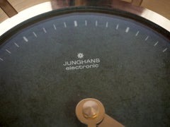 Rare 1960s Mid-Century Modern Junghans Emerald Gold Ato-Mat S Desk Clock