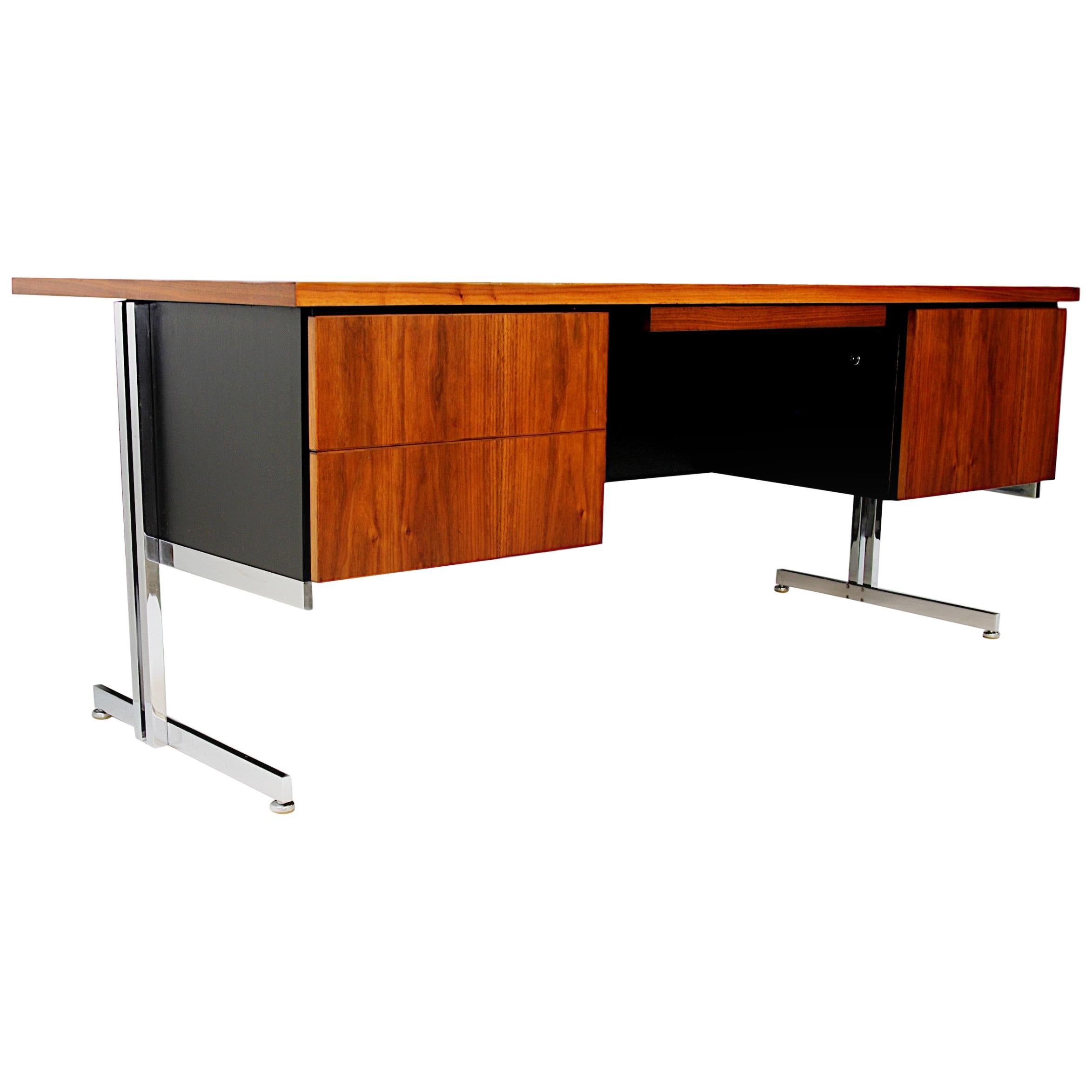 Rare 1960s Mid-Century Modern Minimalist Executive Desk by Hugh Acton for Vecta