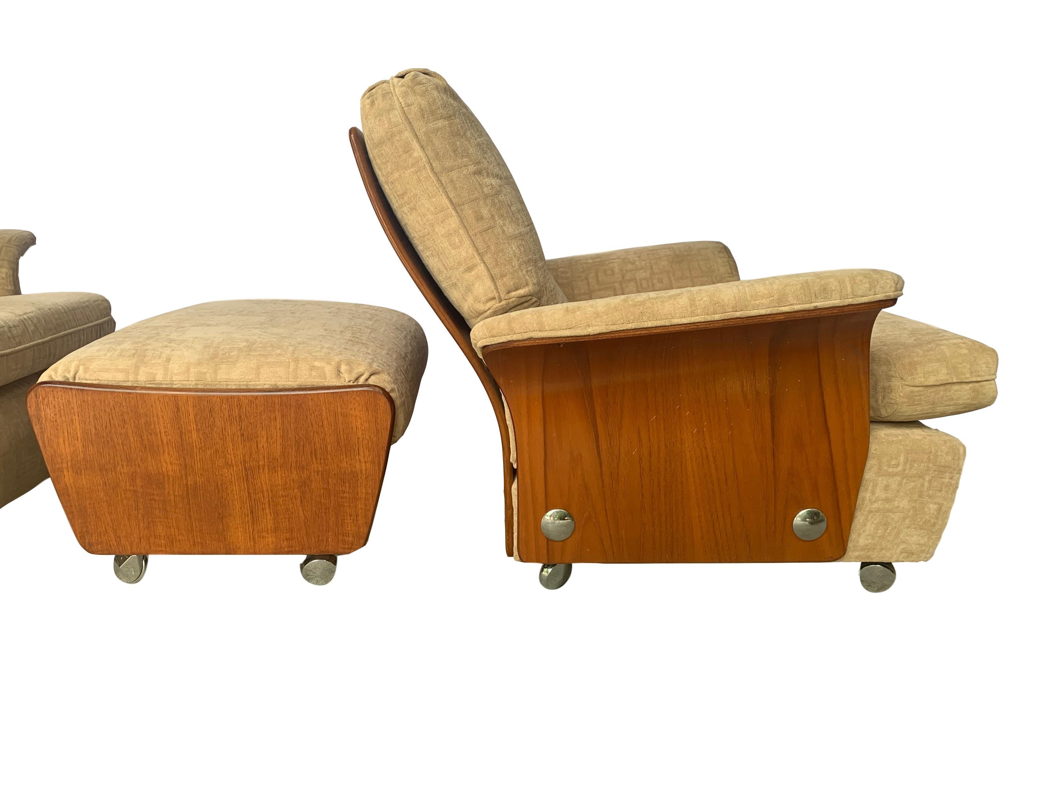 Rare 1960's Mid-Century Modern Teak G-Plan Seating Group  In Good Condition In Banner Elk, NC