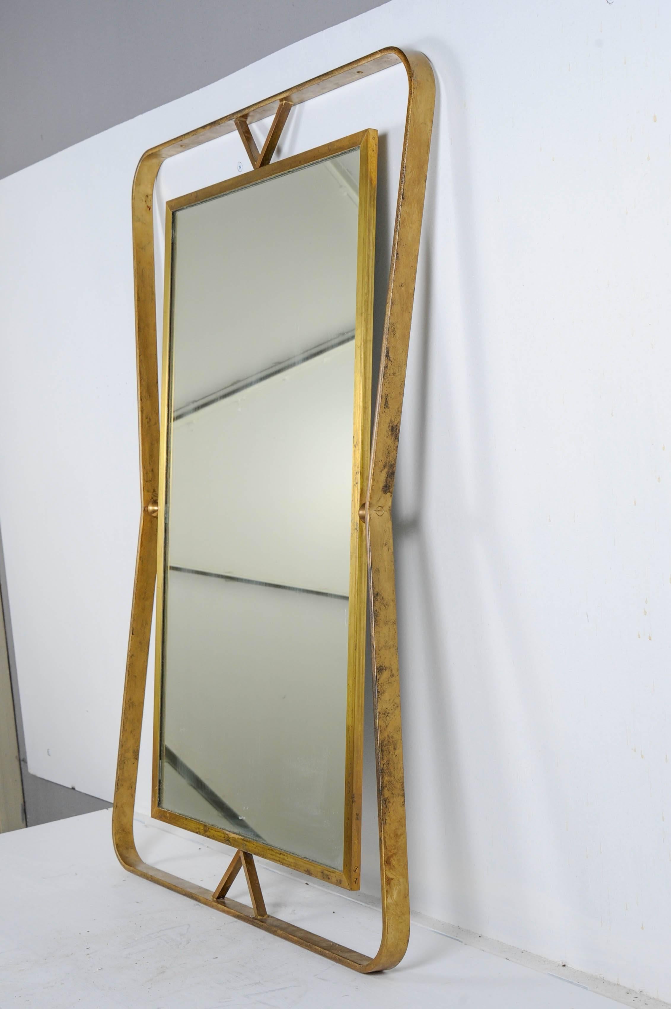 Mid-20th Century Rare 1960s Mirror by Gilbert Poillerat