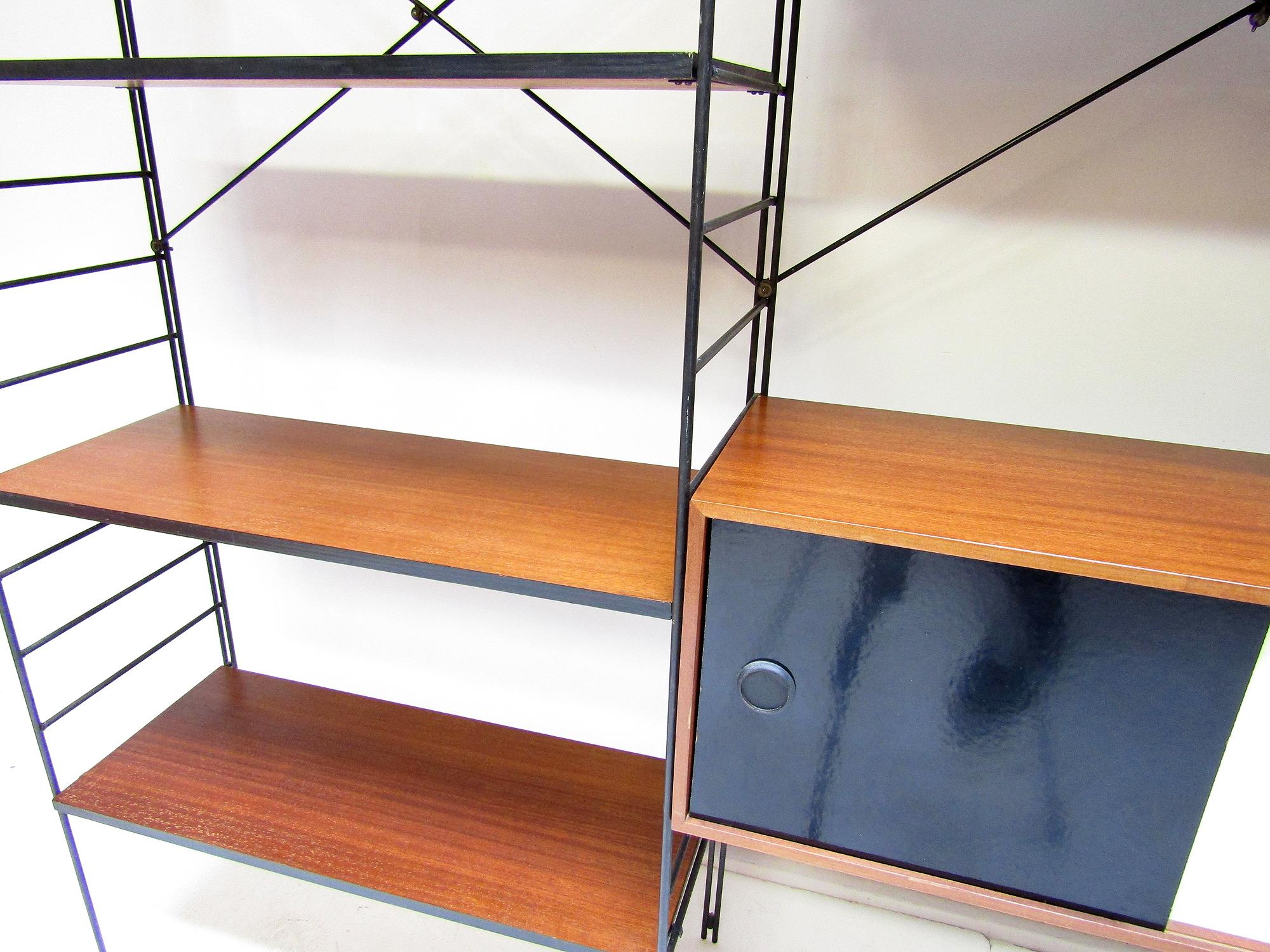 Mid-Century Modern Rare 1960s Modular Shelving Cabinet Room Divider System By Brianco