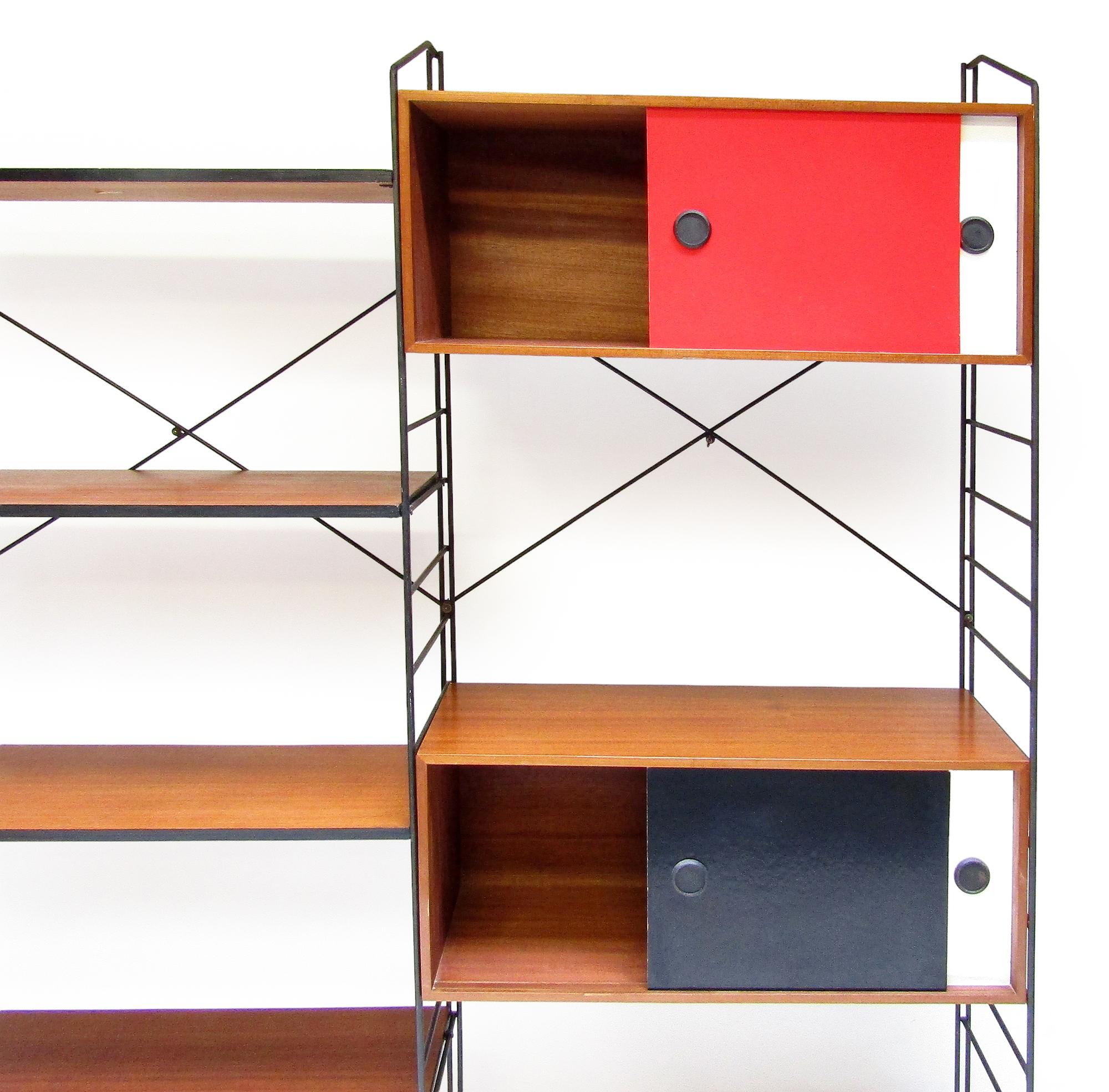 20th Century Rare 1960s Modular Shelving Cabinet Room Divider System By Brianco