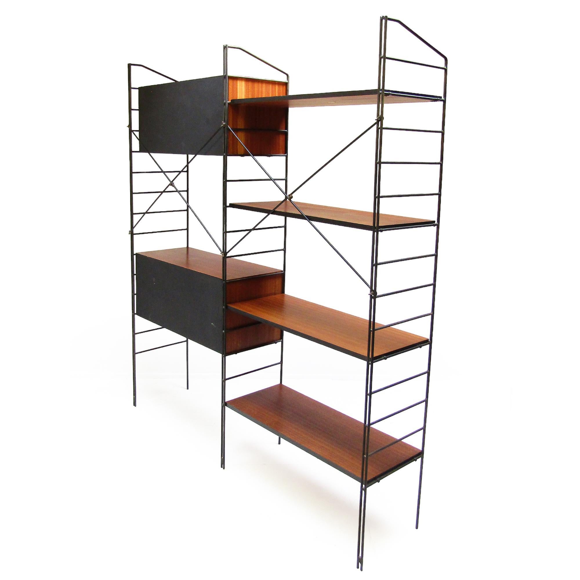 Rare 1960s Modular Shelving Cabinet Room Divider System By Brianco 1
