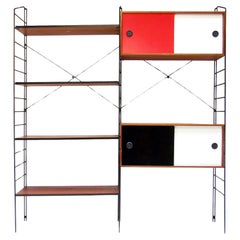 Rare 1960s Modular Shelving Cabinet Room Divider System By Brianco
