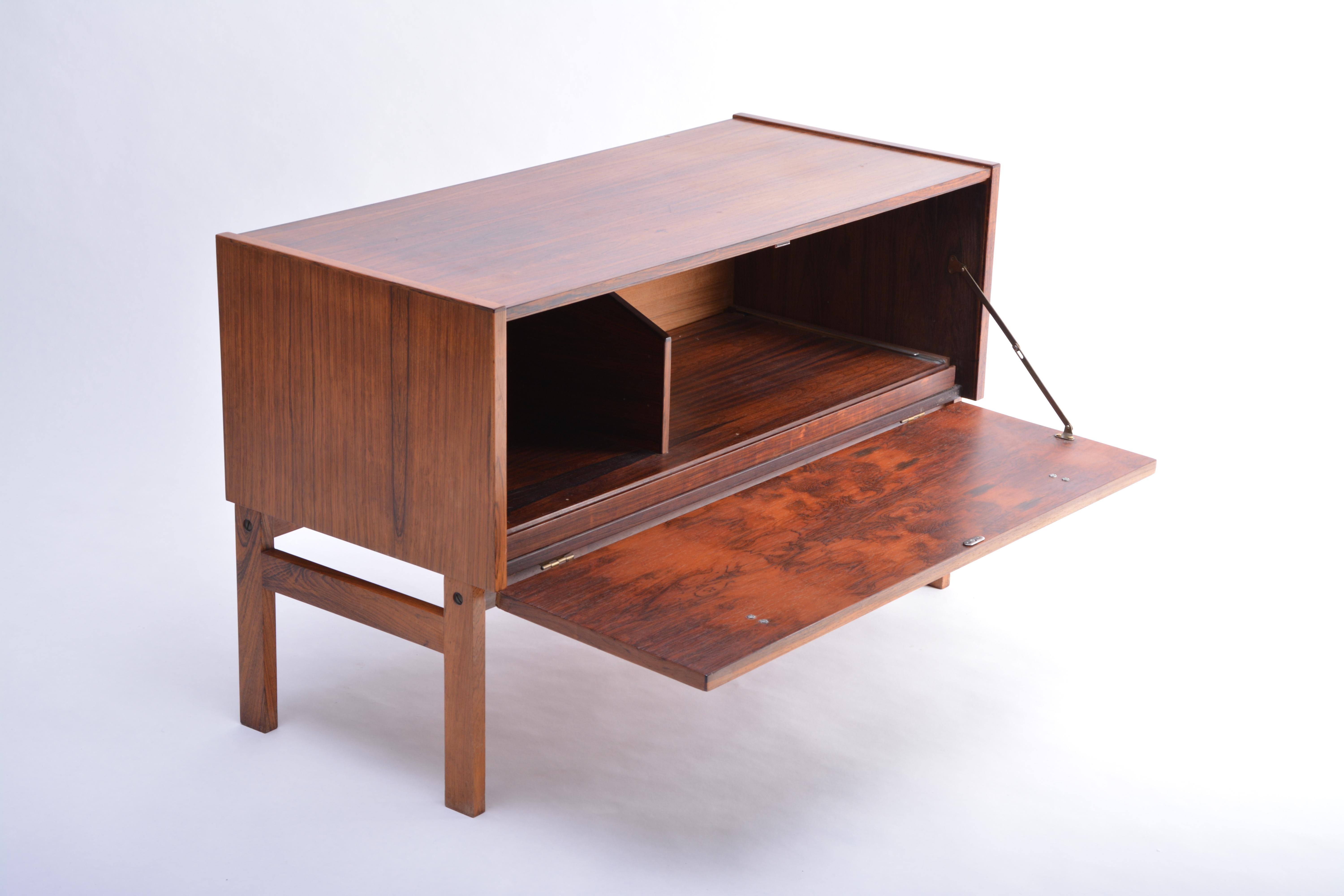 Wood Danish Mid-Century Modern music cabinet by Aksel Kjersgaard for Odder For Sale