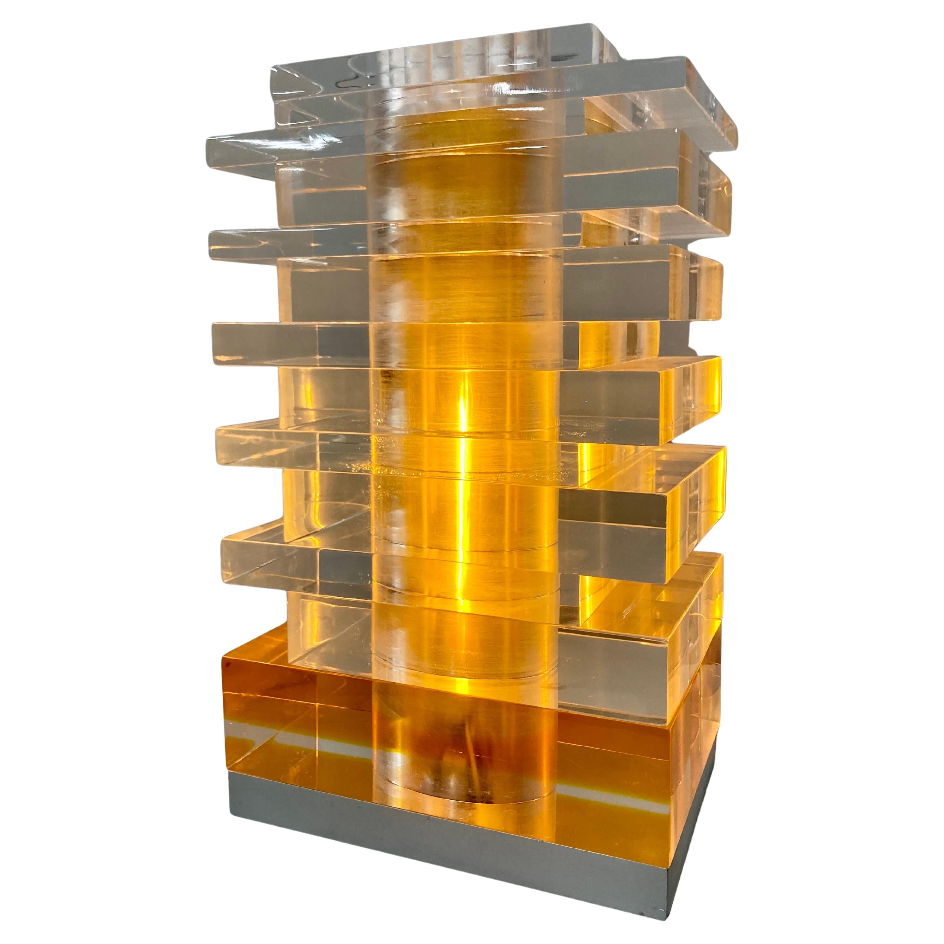 Rare lampe de table Newlamp "Light Sculpture" des années 1960