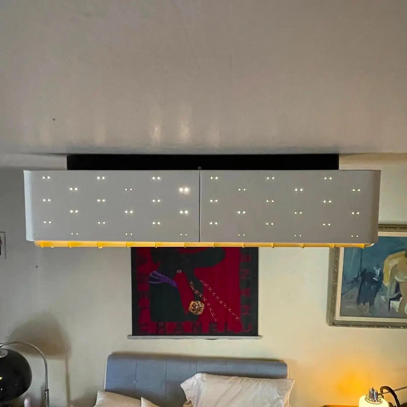 Scandinavian Modern Rare 1960s Paavo Tynell Starry Sky 9068 Lamp by Lightolier Ceiling Mount Large For Sale