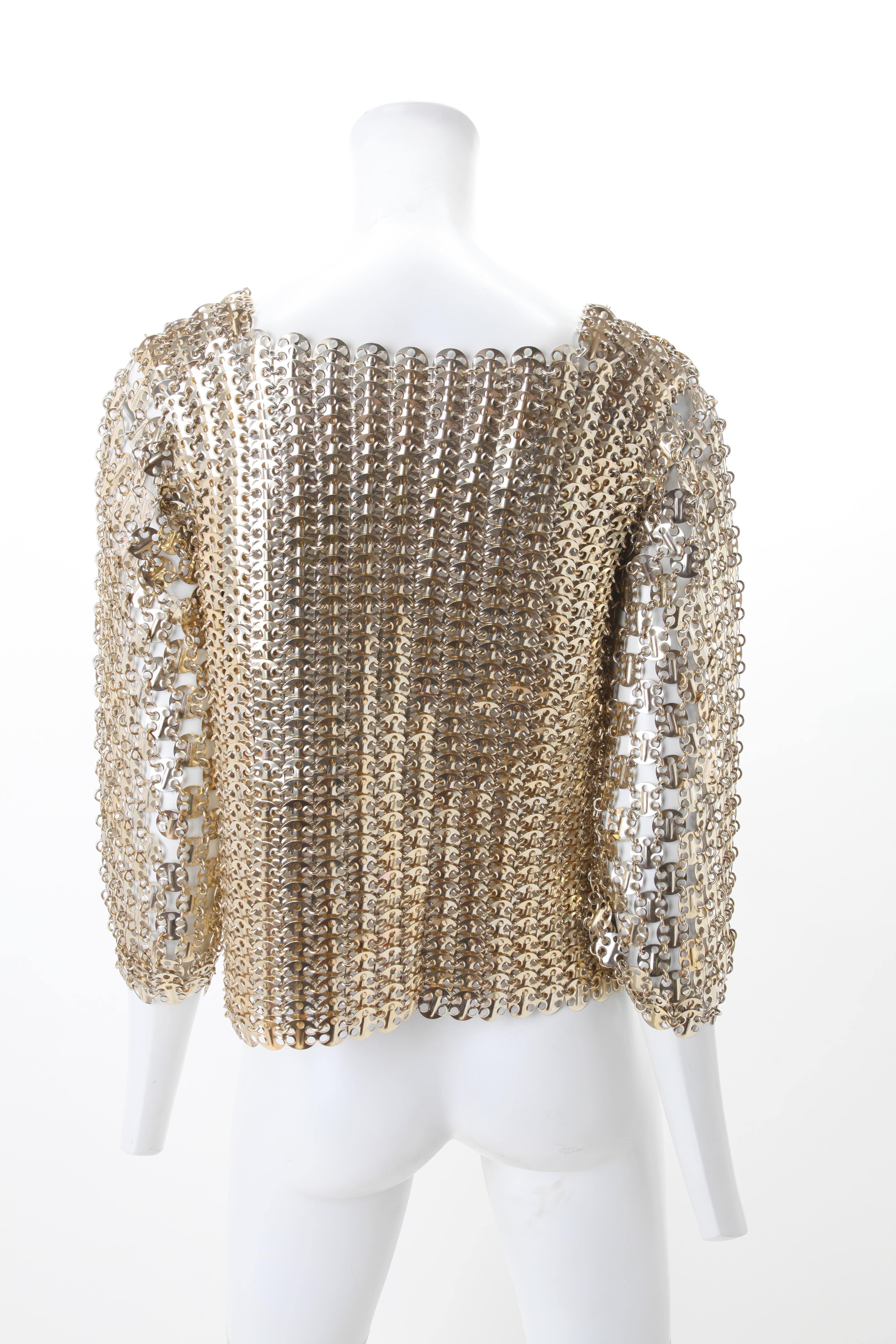 Seltene 1960er Paco Rabbane Kettenhemd-Jacke im Zustand „Gut“ im Angebot in New York, NY