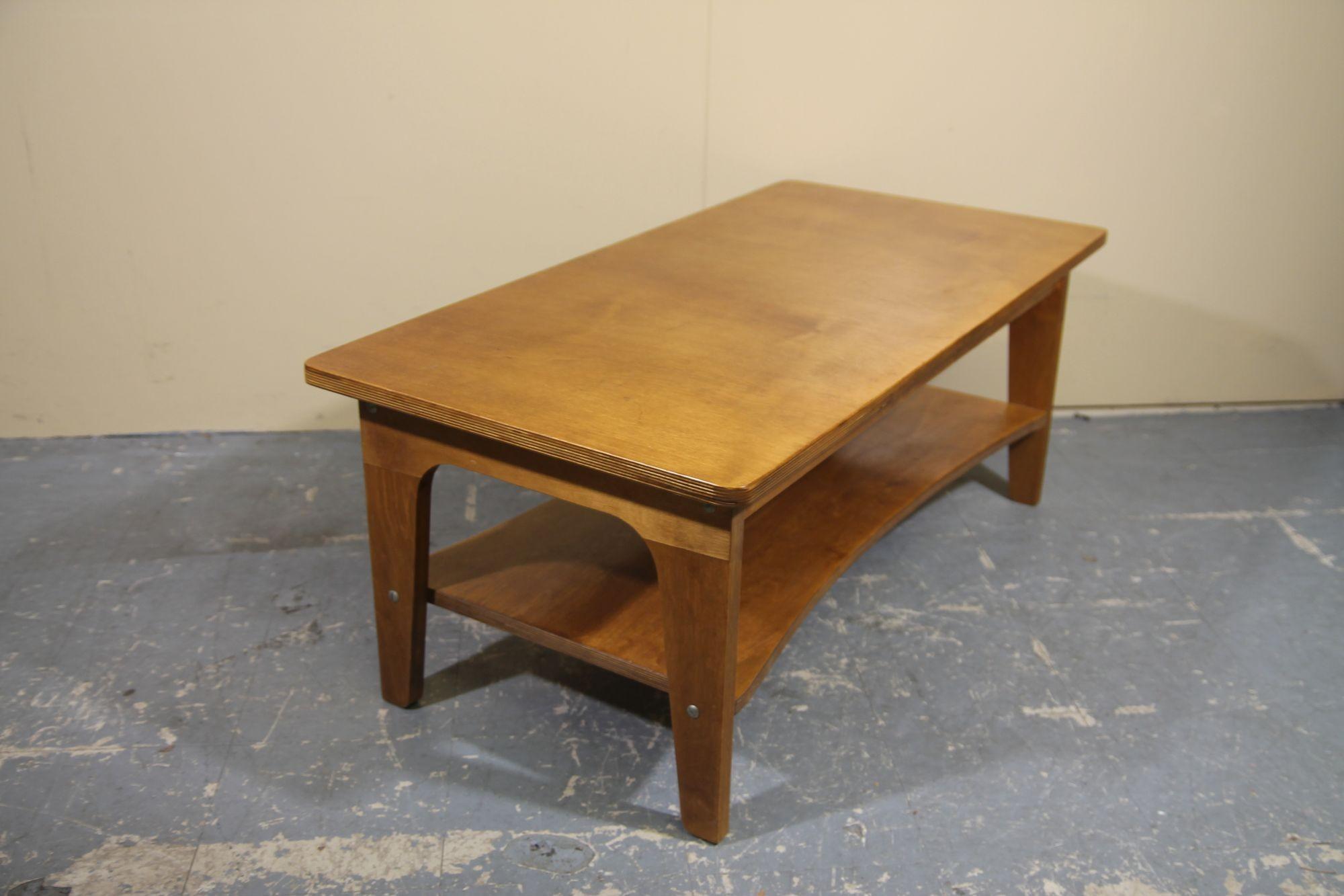 Mid-Century Modern Rare 1960's Plywood Coffee Table For Sale