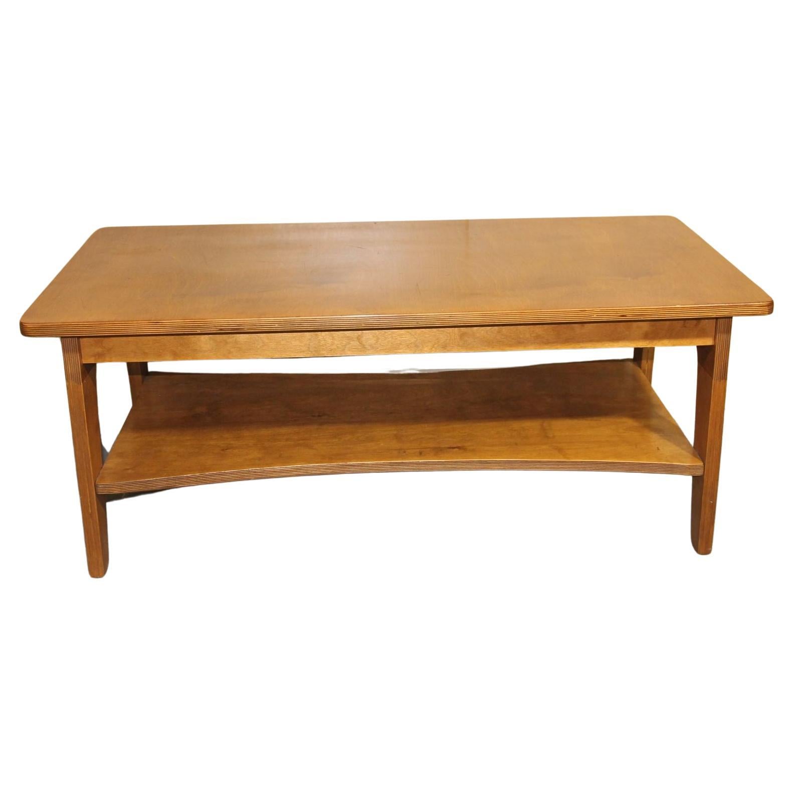 Rare 1960's Plywood Coffee Table For Sale