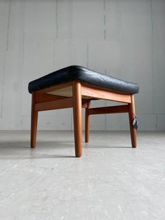 Rara otomana de teca de los años 60 de Grete Jalk para France & Søn, Dinamarca