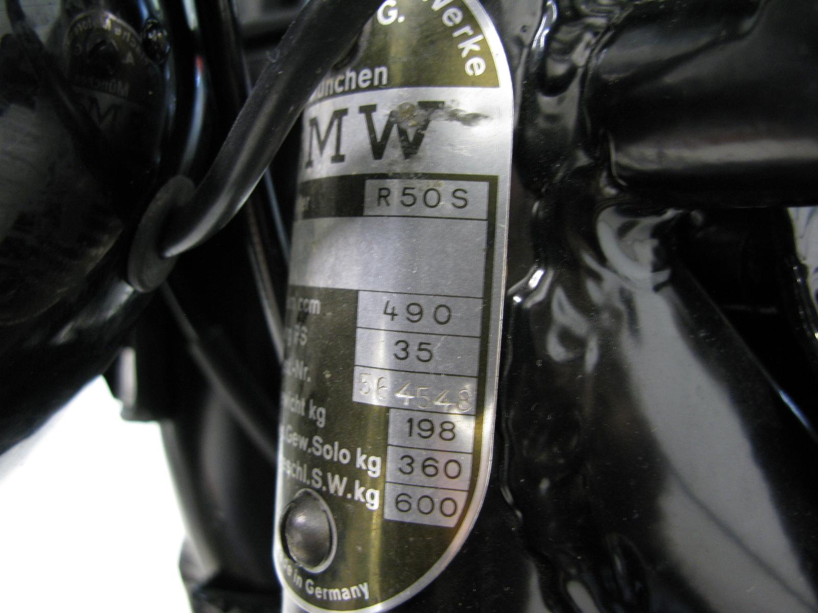 Mid-20th Century Rare 1962 BMW R50S, Built for Racing, Fully Restored, VIN 564548