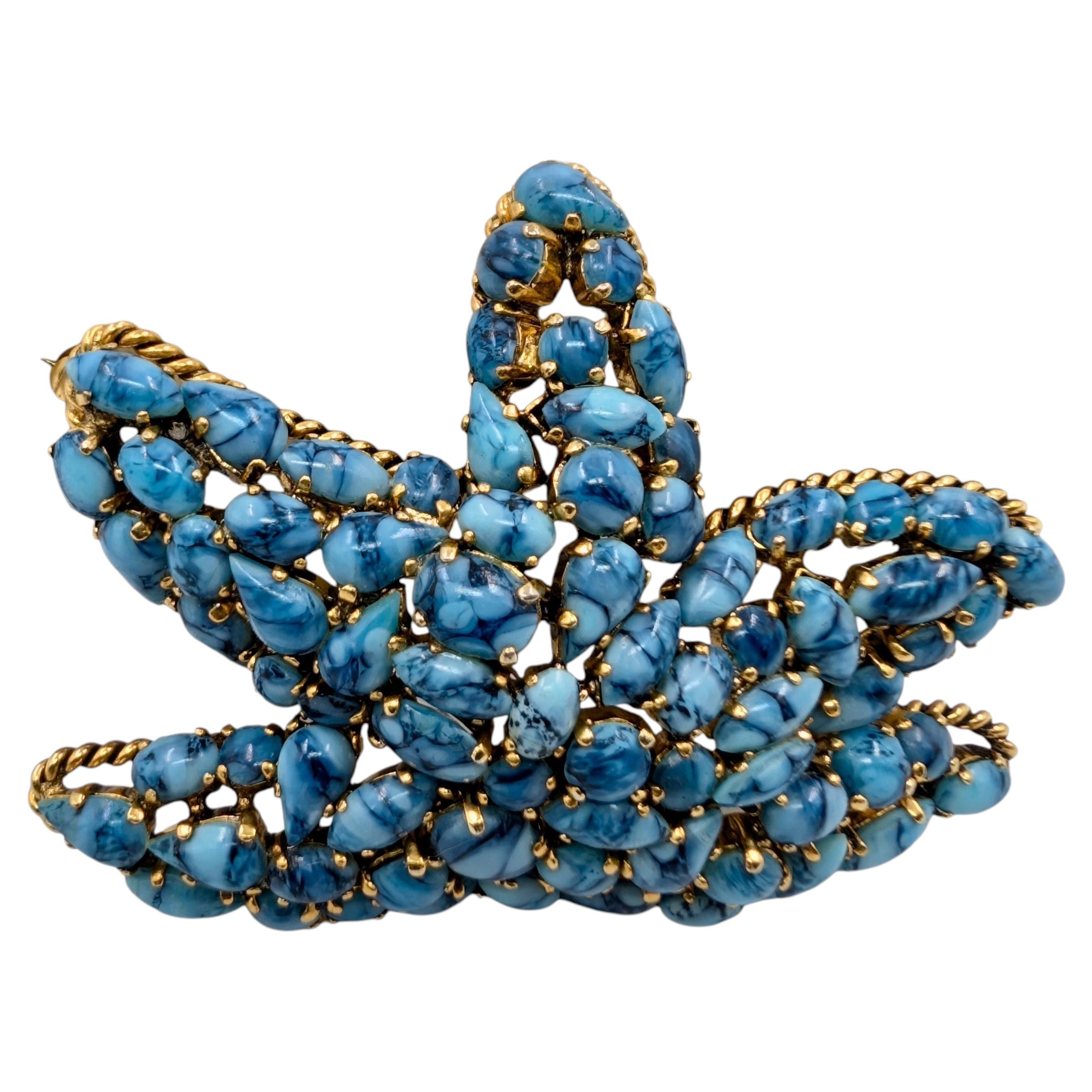 Rare 1963 Christian Dior starfish brooch by Henkel & Grossé