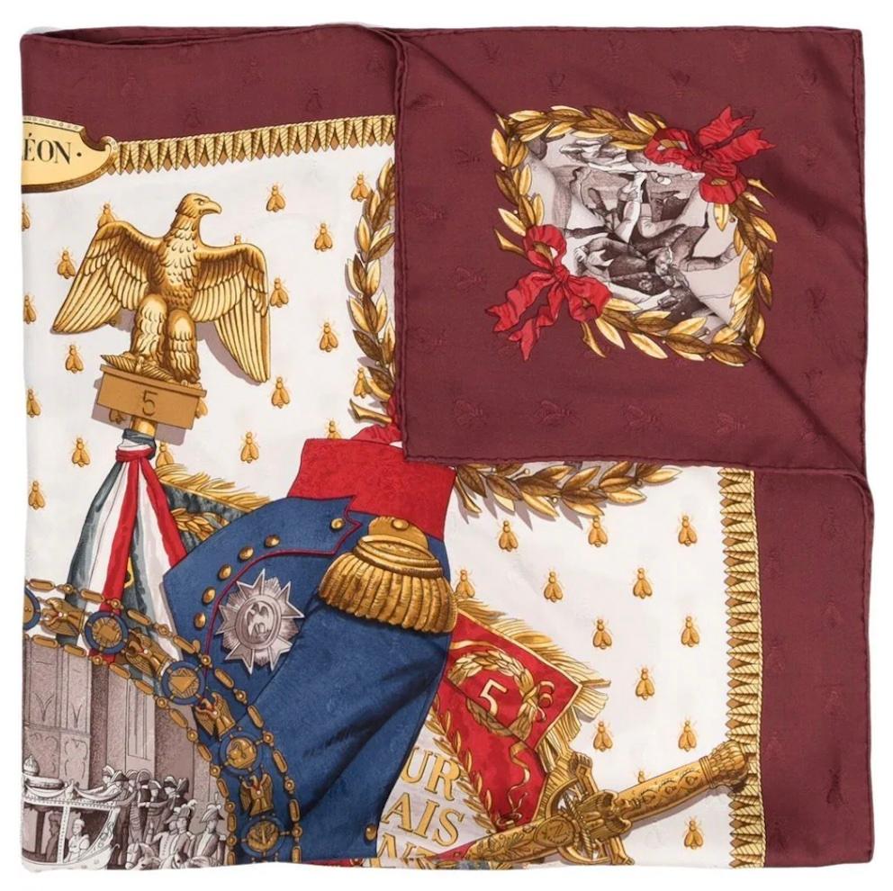 Rare 1963 Hermes Napoleon by Philippe Ledoux Silk Scarf 2