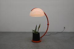 Rare 1965 Orange Serpente Floor Lamp by Elio Martinelli for Martinelli Luce