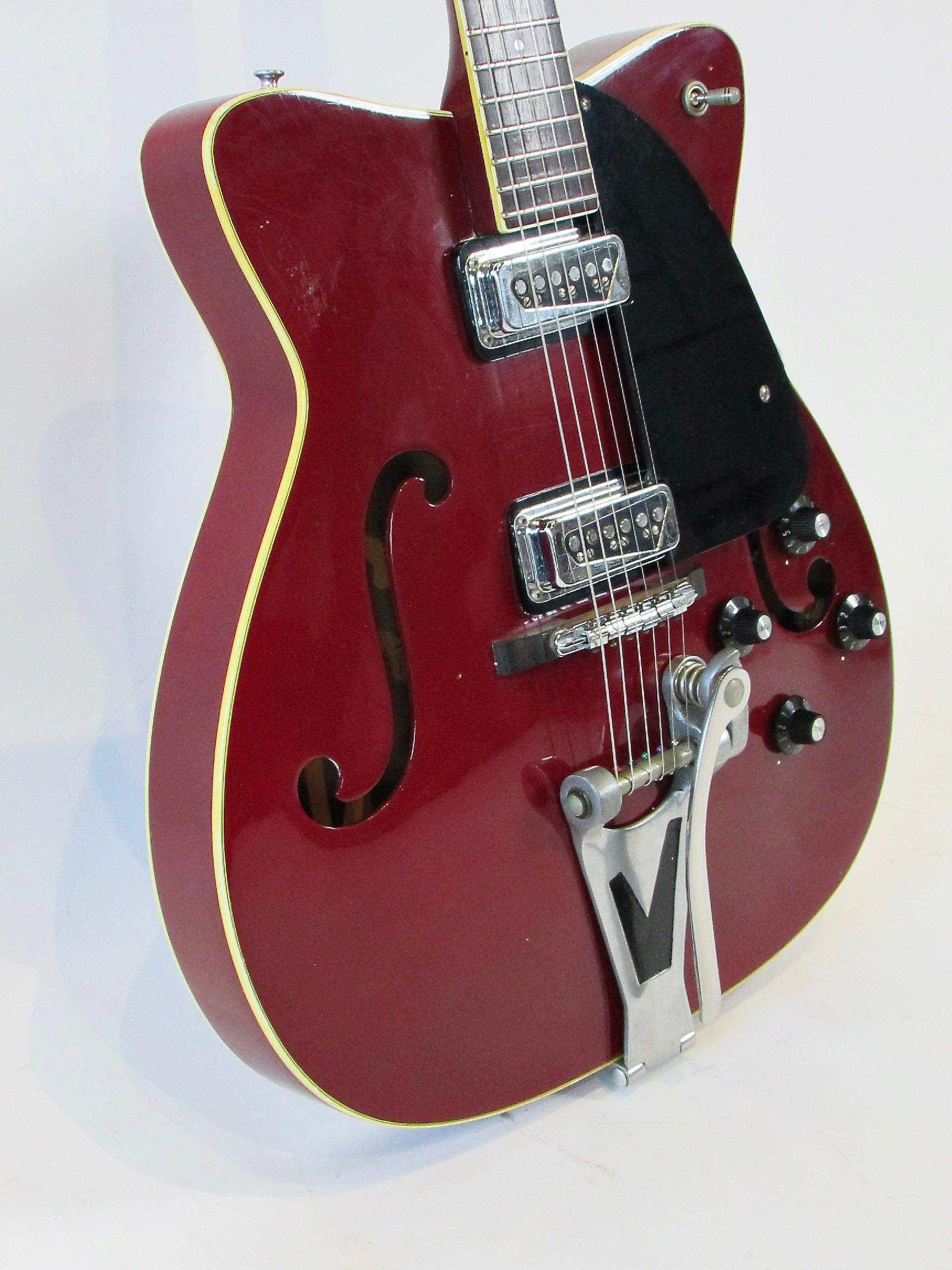 Rare 1966 C.F. Martin GT 75 semi hollow body burgundy  electric guitar 2