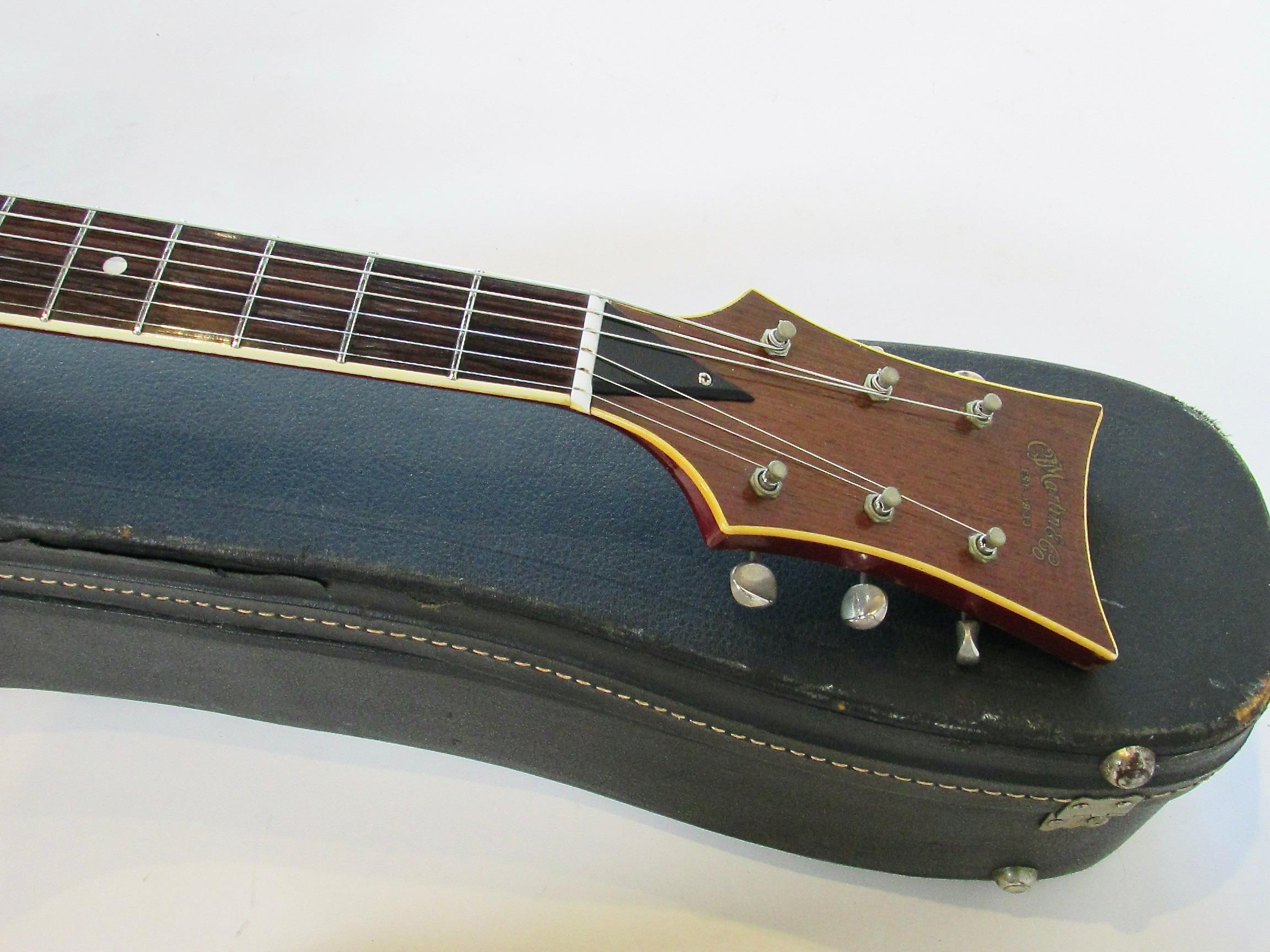 Rare 1966 C.F. Martin GT 75 semi hollow body burgundy  electric guitar 4