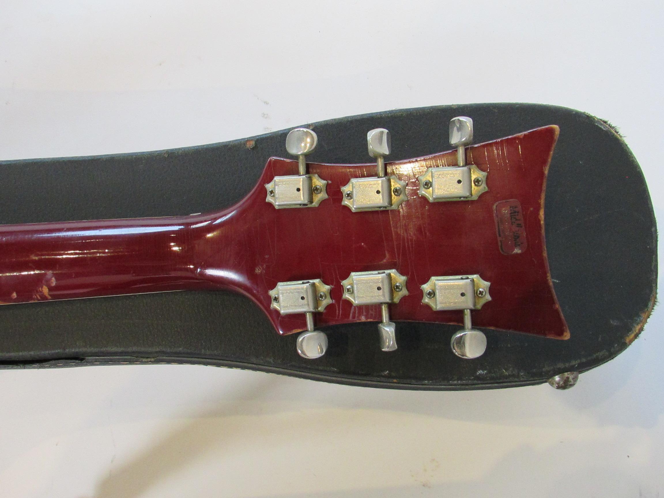 Rare 1966 C.F. Martin GT 75 semi hollow body burgundy  electric guitar 5