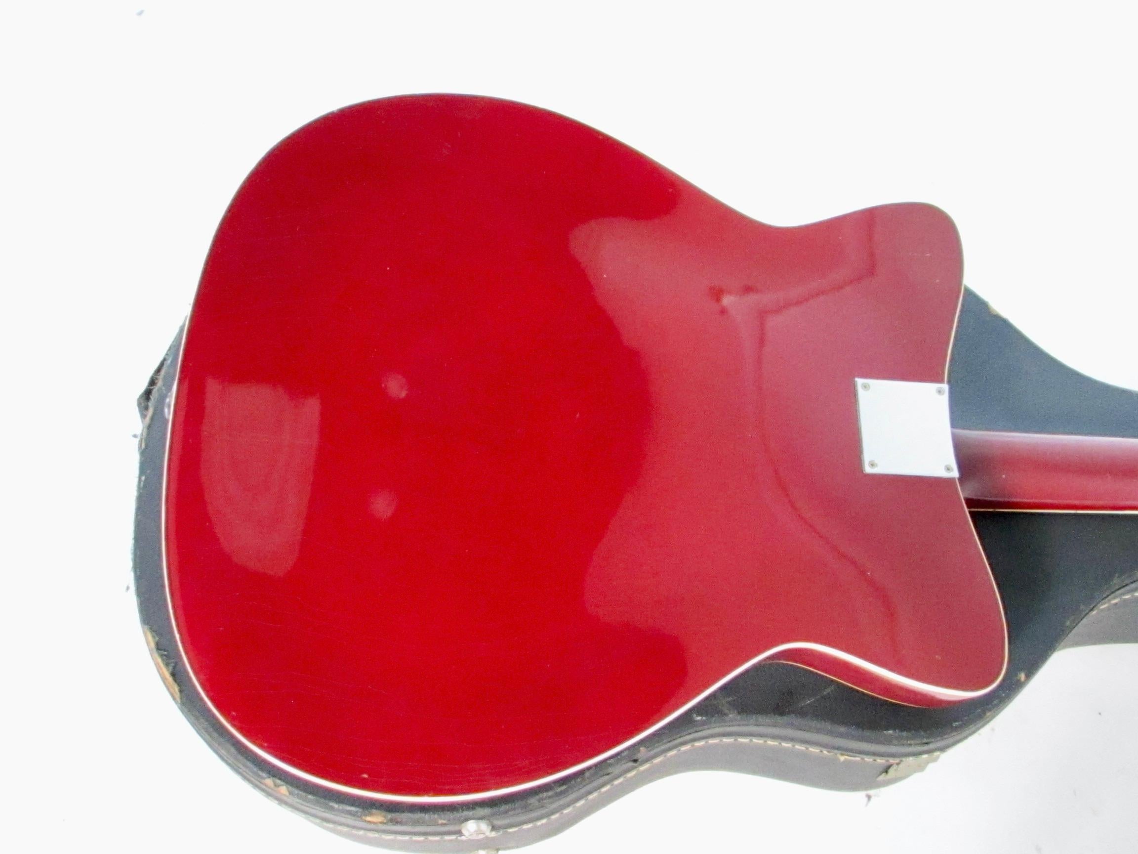 Rare 1966 C.F. Martin GT 75 semi hollow body burgundy  electric guitar 7