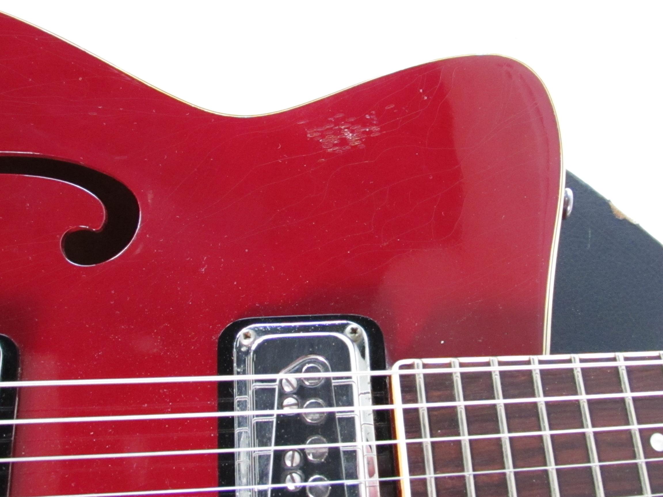 Rare 1966 C.F. Martin GT 75 semi hollow body burgundy  electric guitar 8