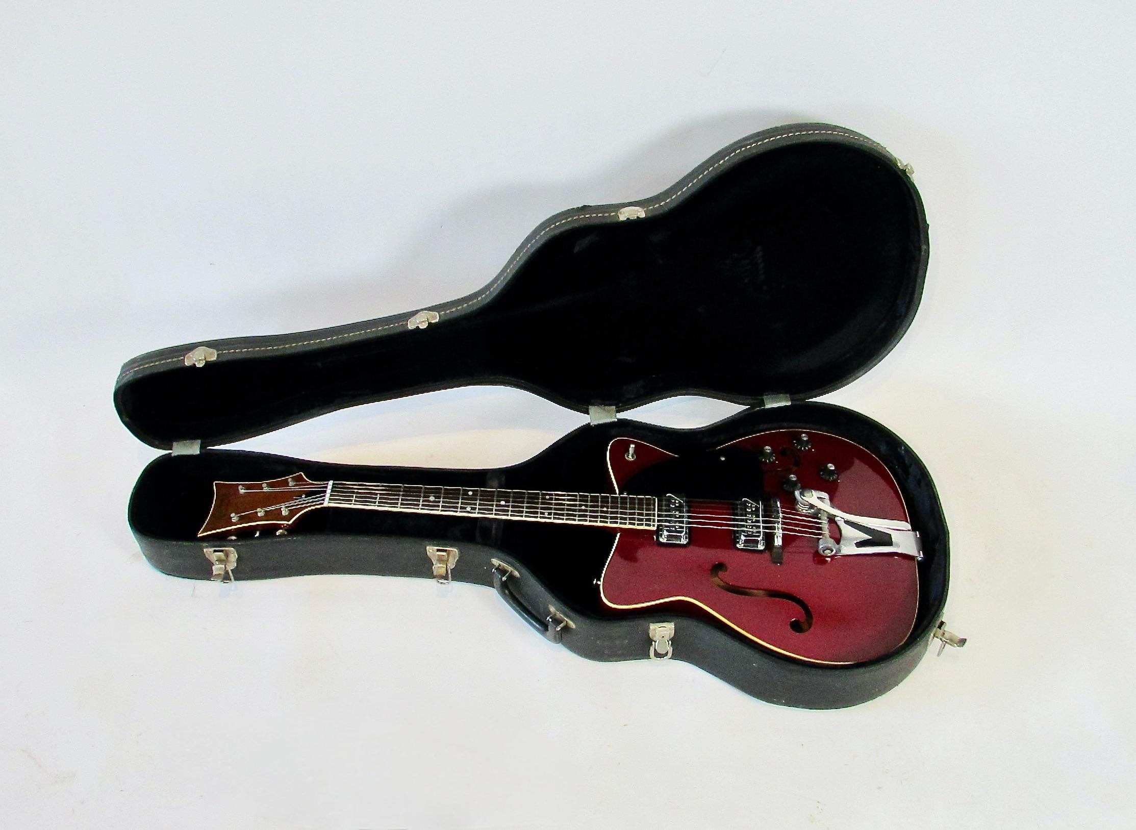 Rare 1966 C.F. Martin GT 75 semi hollow body burgundy  electric guitar 10