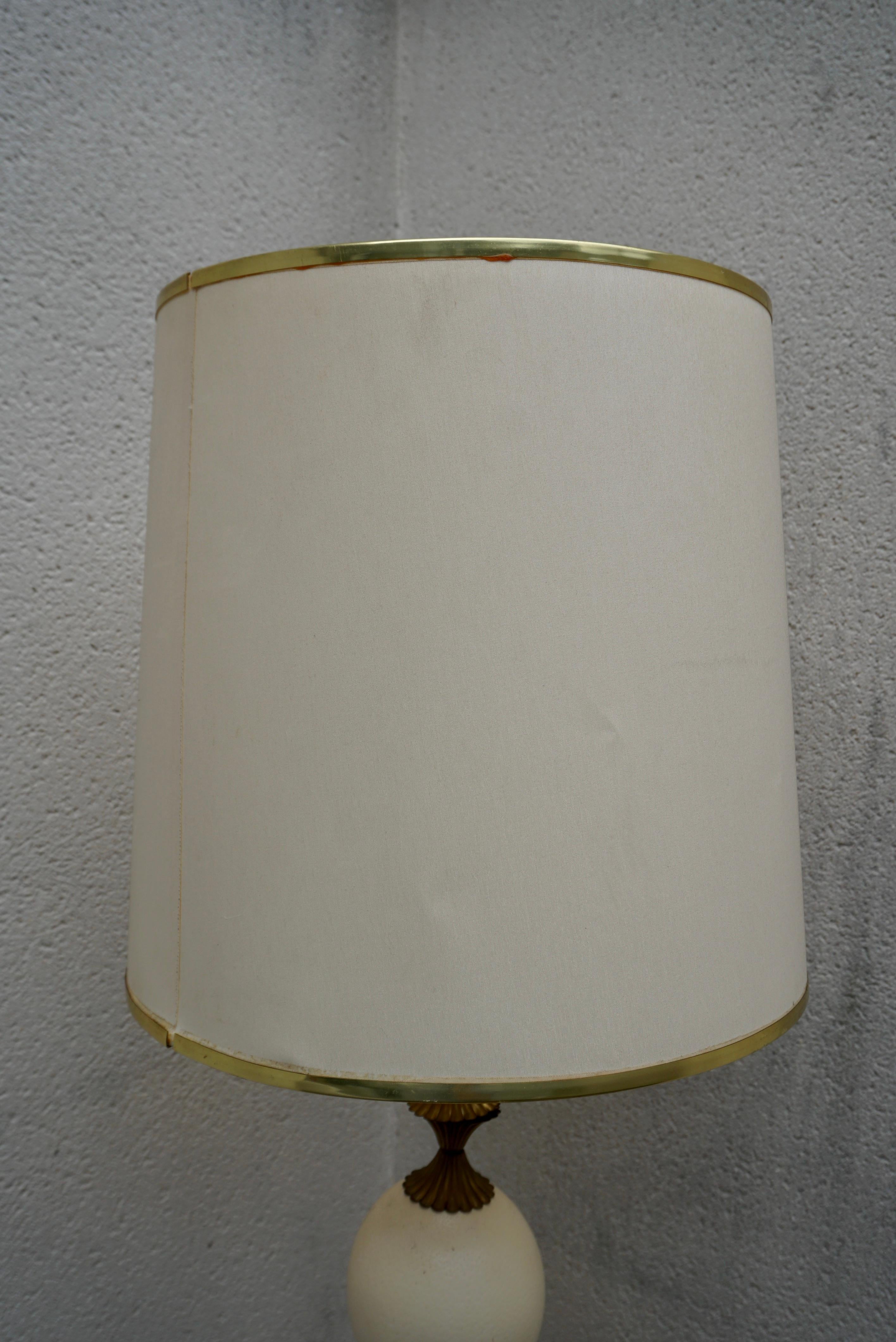 Rare 1970'  Ostrich Eggshell Floor Lamp In The Style Of Maison Charles For Sale 4