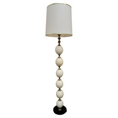 Rare 1970'  Ostrich Eggshell Floor Lamp In The Style Of Maison Charles