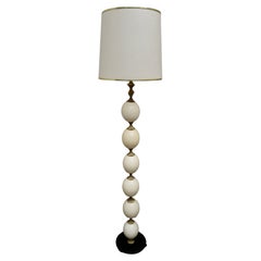 Rare 1970'  Ostrich Eggshell Floor Lamp In The Style Of Maison Charles