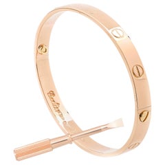 Raro braccialetto d'amore in oro rosa Aldo Cipullo del 1970, oro rosa 18 carati